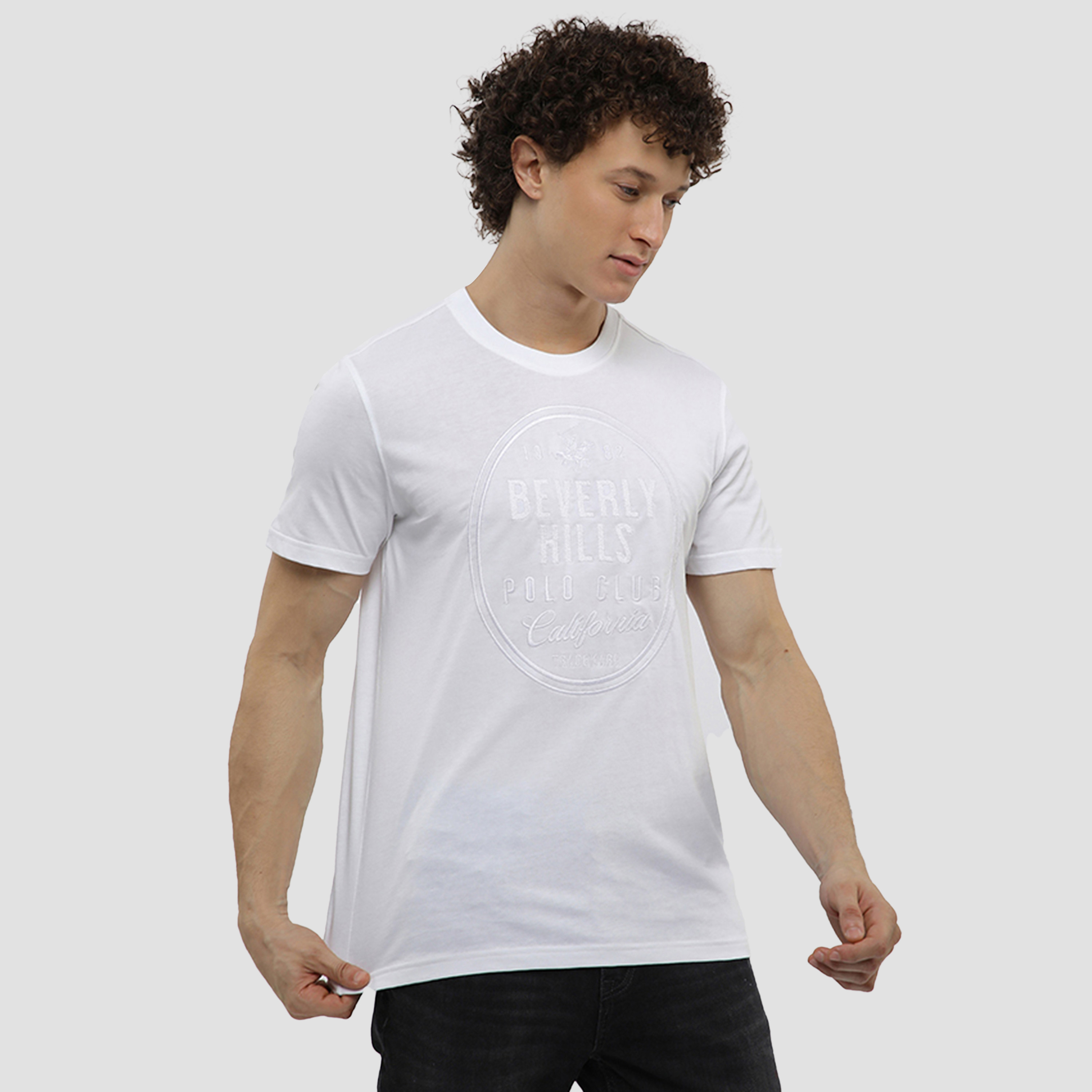 تي شيرت رجالي بياقة دائرية وأكمام قصيرة وشعار مطرز من بيفرلي هيلز بولو كلوب-men-clothing-tshirtsandpolos-tshirts-image-6