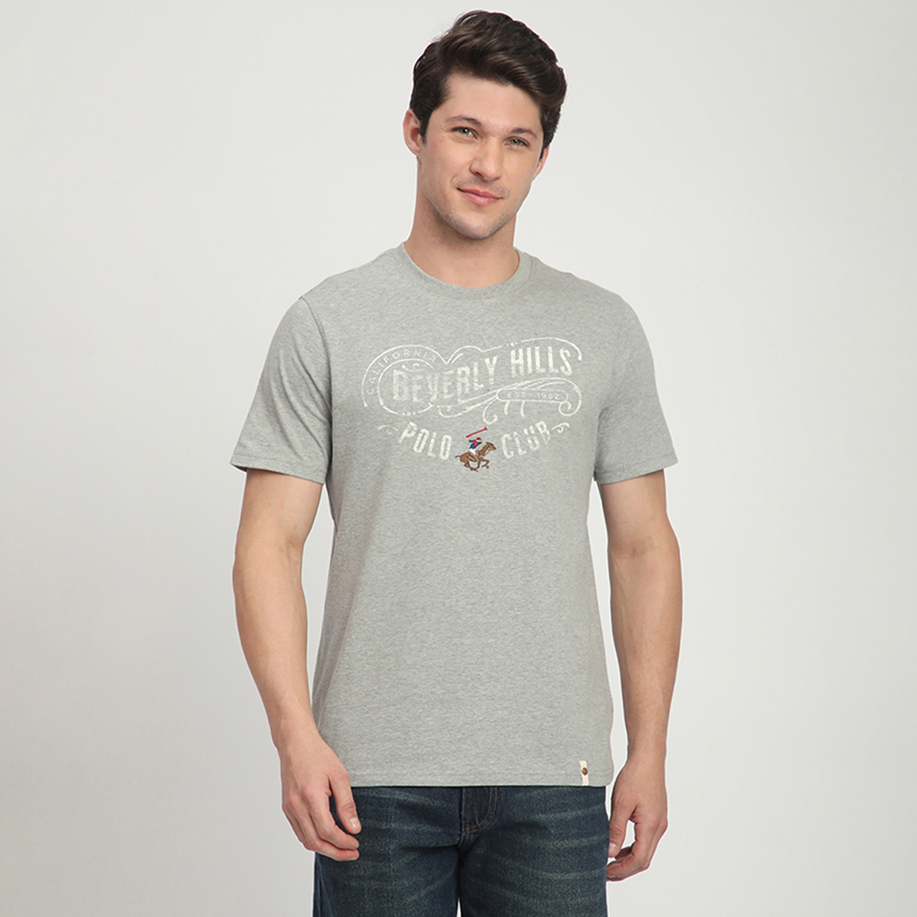 تي شيرت بيفرلي هيلز بولو كلوب مطبوع عليه شعار وياقة دائرية وأكمام قصيرة للرجال-men-clothing-tshirtsandpolos-tshirts-image-1