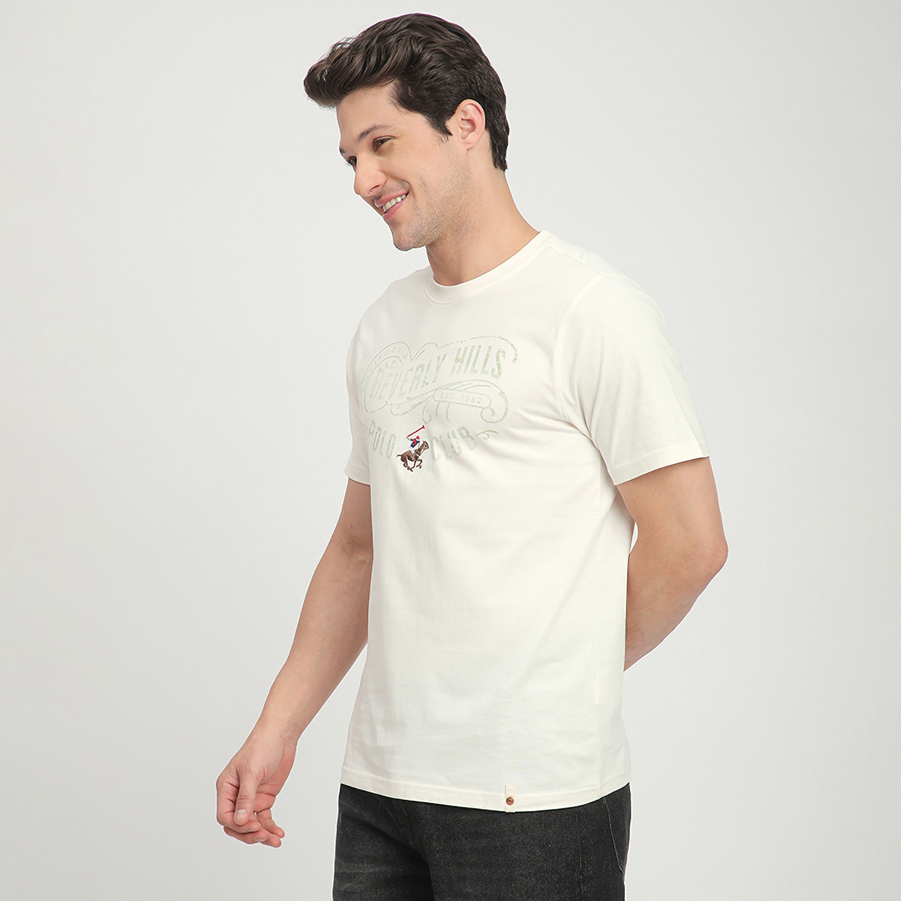 Beverly Hills Polo Club Logo Print Crew Neck Short Sleeves Men's T-Shirt-men-clothing-tshirtsandpolos-tshirts-image-2