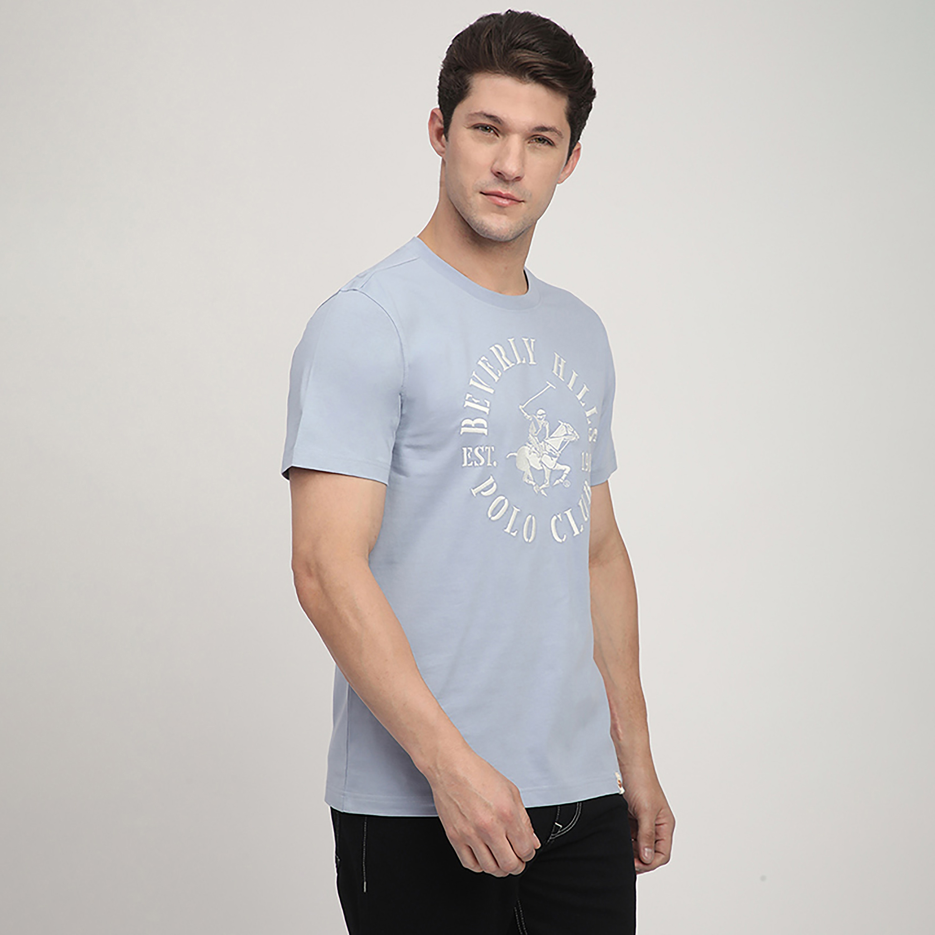 Beverly Hills Polo Club Logo Print Crew Neck Short Sleeves Men's T-Shirt-men-clothing-tshirtsandpolos-tshirts-image-3
