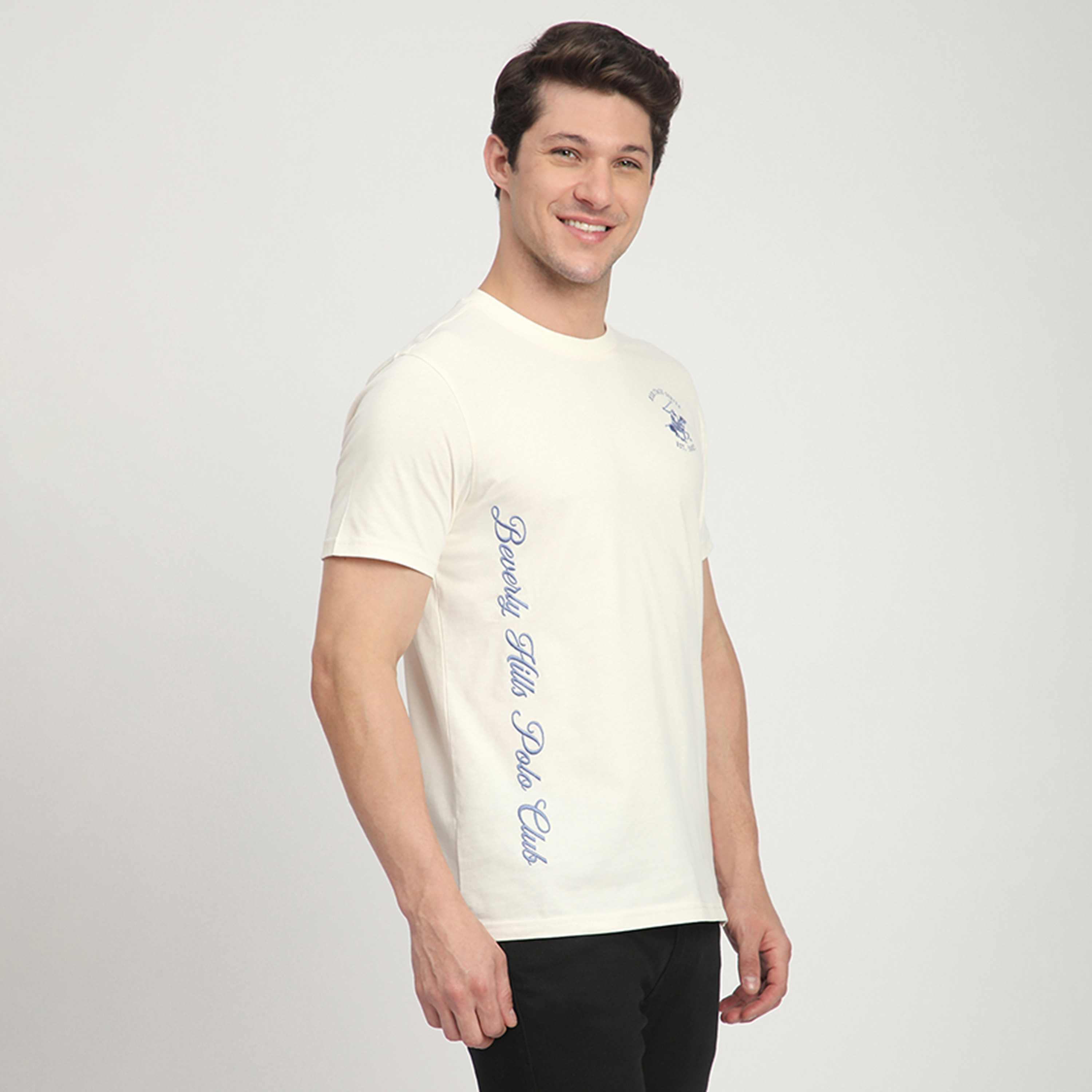 تي شيرت رجالي بأكمام قصيرة ورقبة دائرية مطرزة بنص من بيفرلي هيلز بولو كلوب-men-clothing-tshirtsandpolos-tshirts-image-12