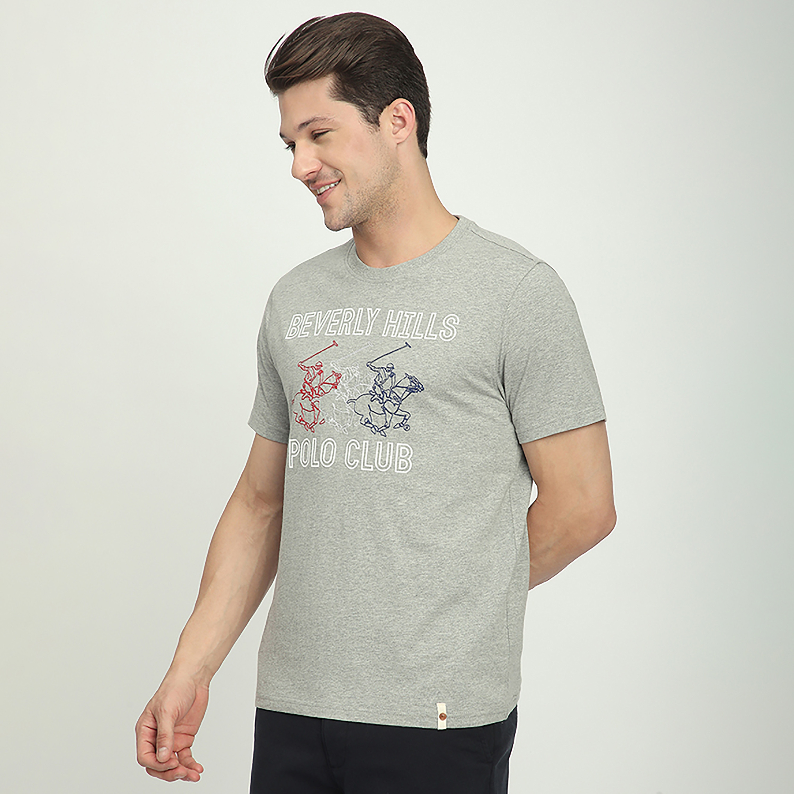 Beverly Hills Polo Club Logo Print Crew Neck Short Sleeves Men's T-Shirt-men-clothing-tshirtsandpolos-tshirts-image-2