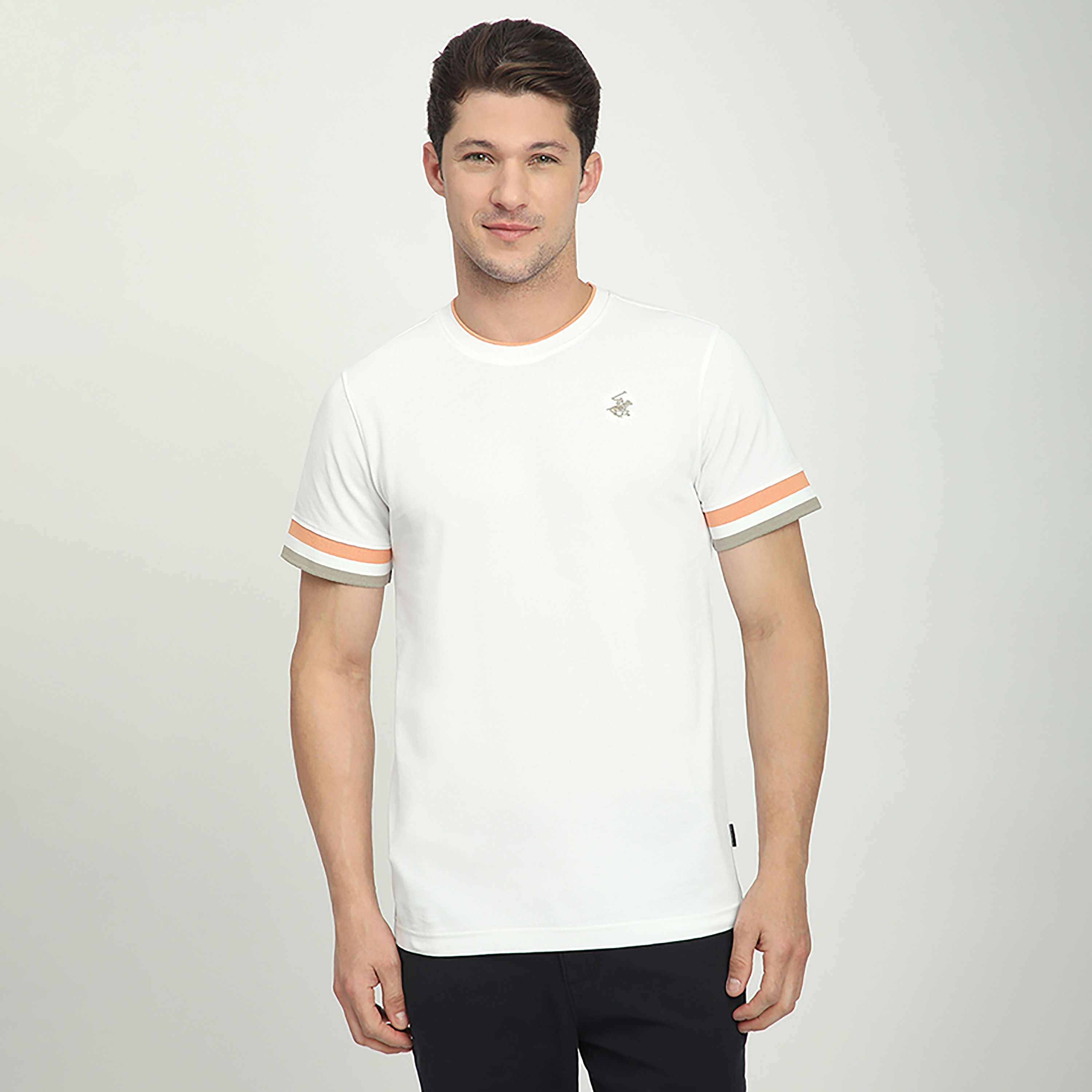 تي شيرت رجالي سادة برقبة دائرية وأكمام قصيرة من بيفرلي هيلز بولو كلوب-men-clothing-tshirtsandpolos-tshirts-image-1
