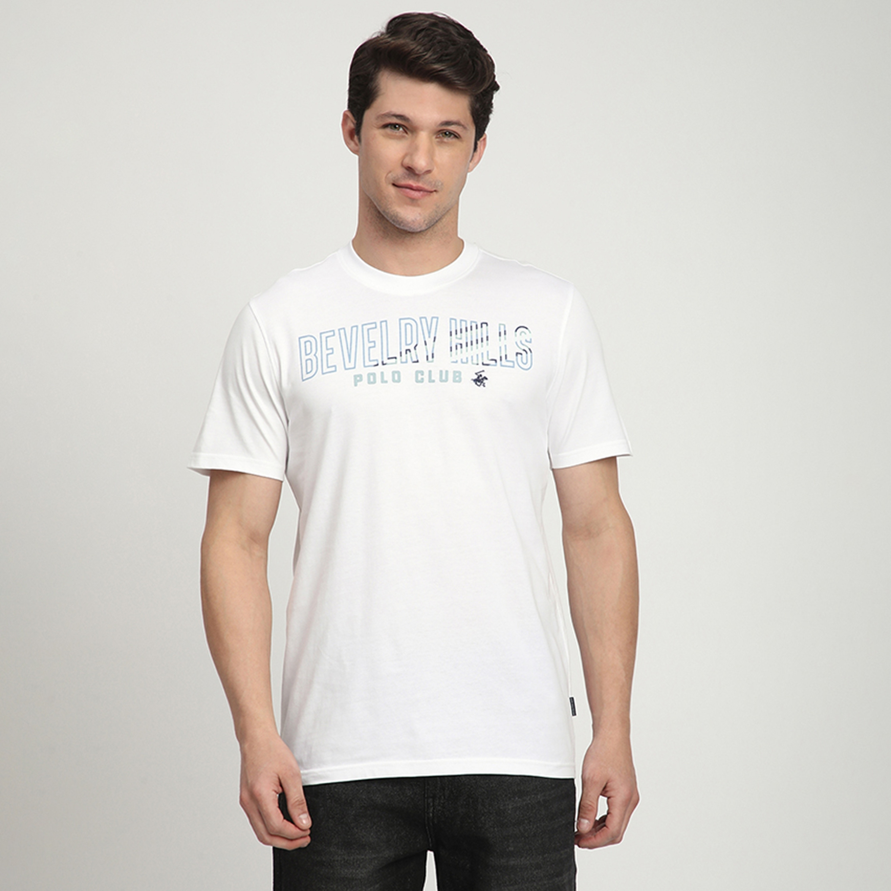 تي شيرت بيفرلي هيلز بولو كلوب مطبوع عليه شعار وياقة دائرية وأكمام قصيرة للرجال-men-clothing-tshirtsandpolos-tshirts-image-5