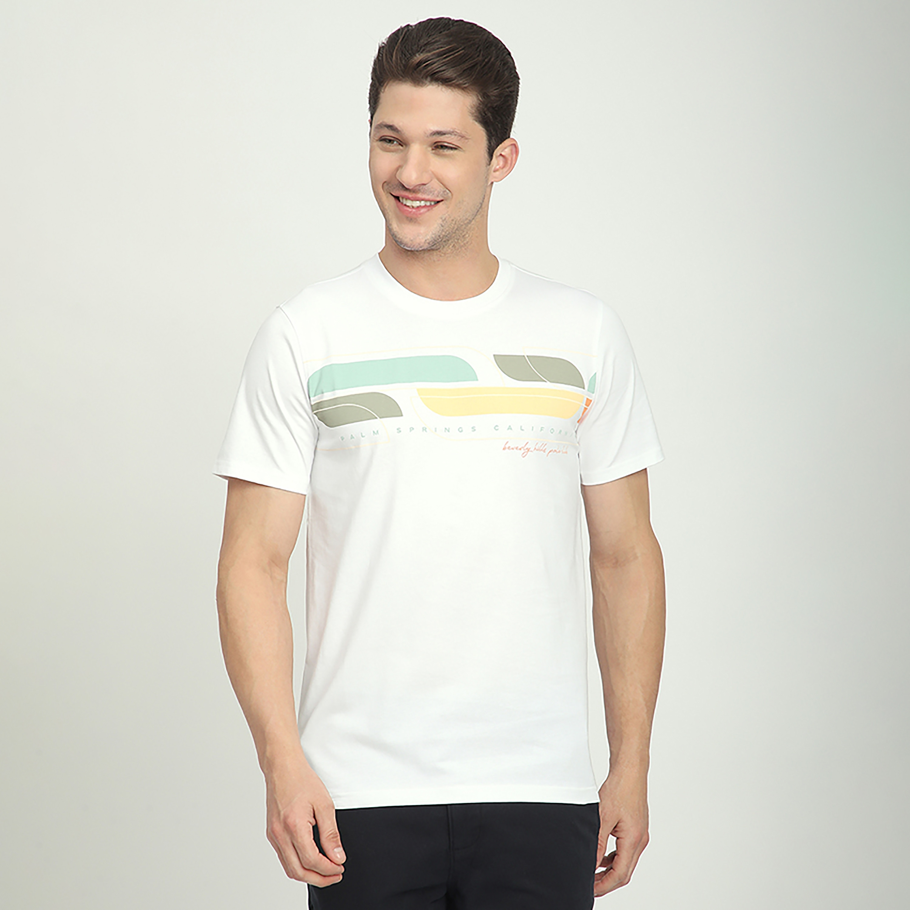 Beverly Hills Polo Club Printed Round Neck Short Sleeves Men's T-Shirt-men-clothing-tshirtsandpolos-tshirts-image-1