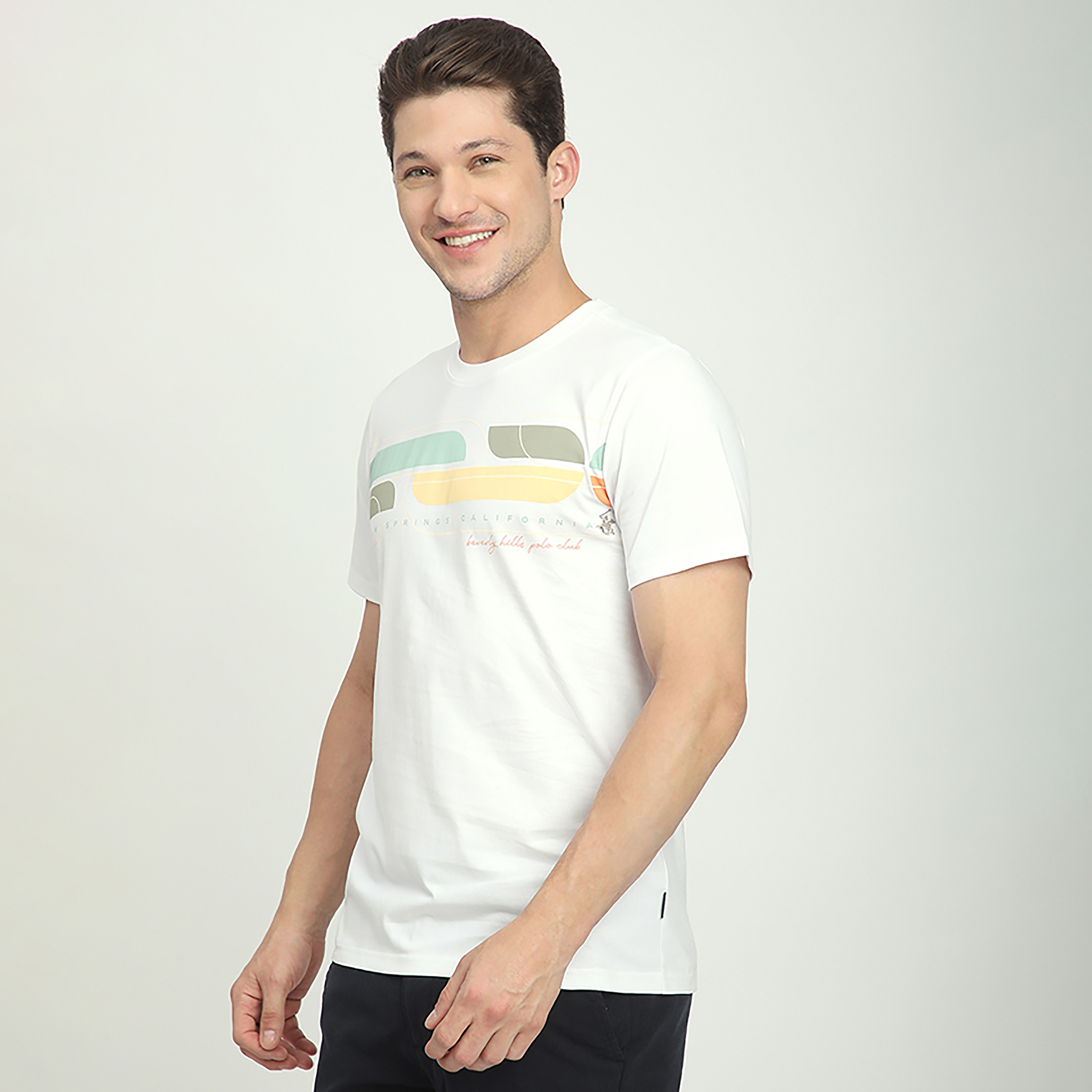 Beverly Hills Polo Club Printed Round Neck Short Sleeves Men's T-Shirt-men-clothing-tshirtsandpolos-tshirts-image-2