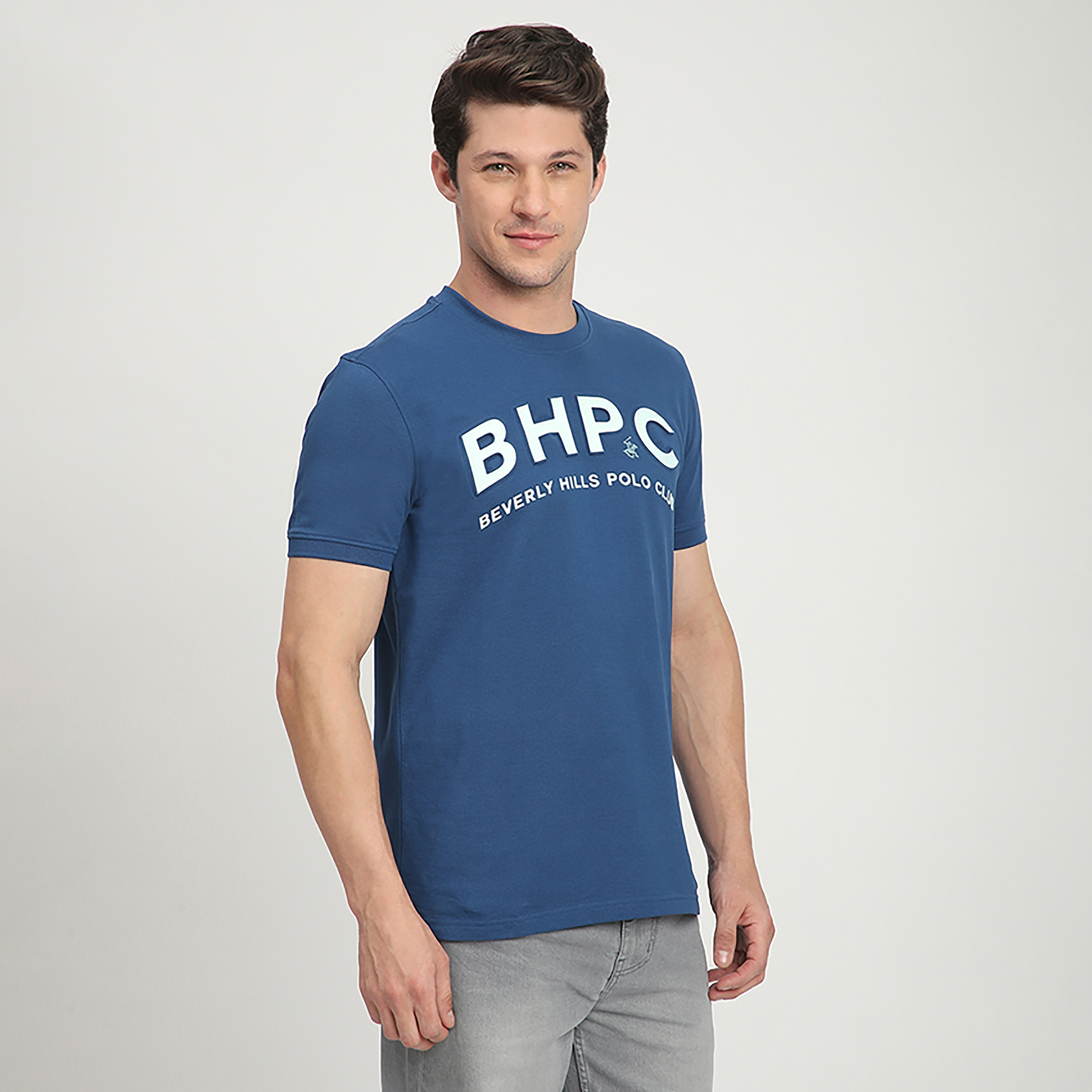 Beverly Hills Polo Club Logo Print Round Neck Short Sleeves Men's T-Shirt-men-clothing-tshirtsandpolos-tshirts-image-3