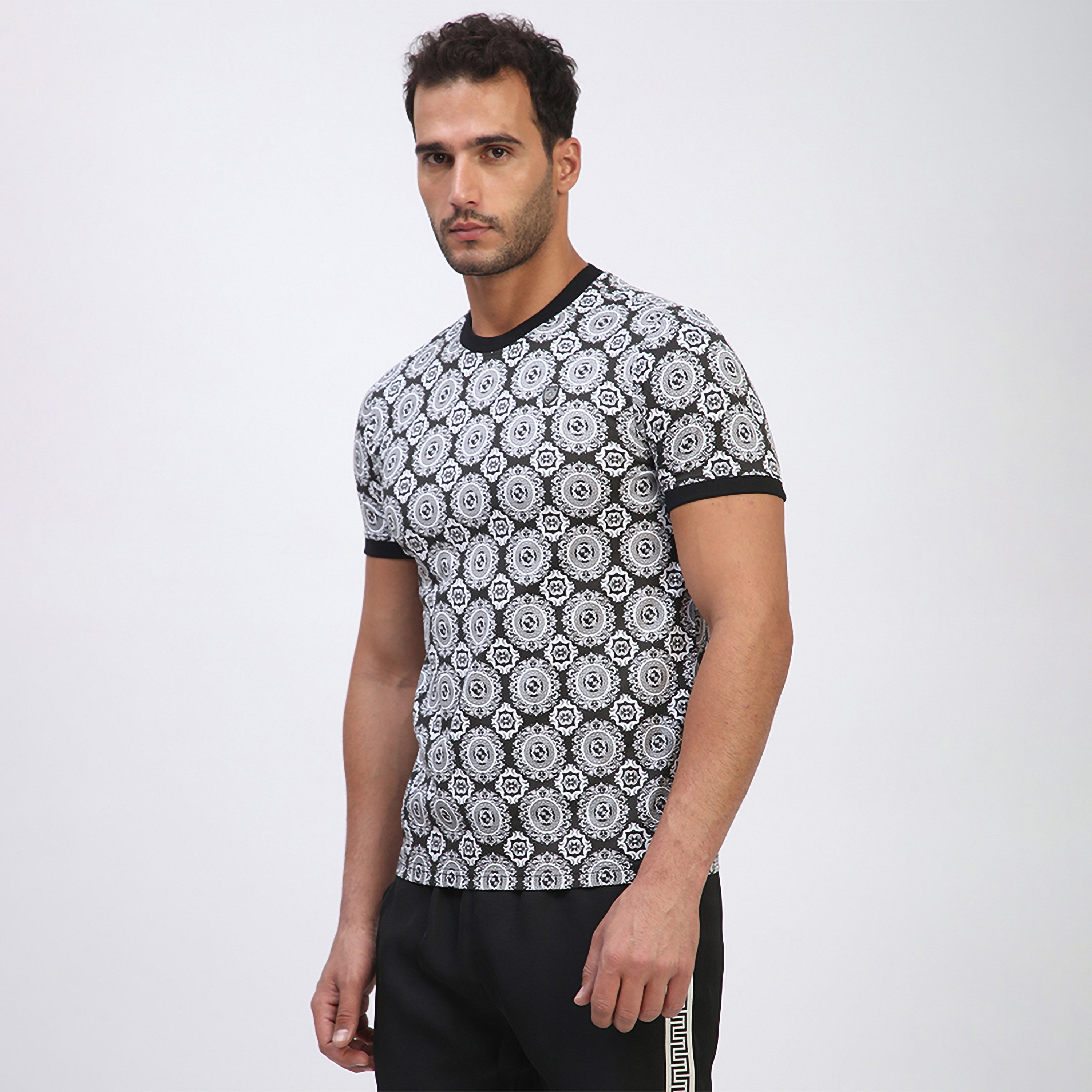 Beverly Hills Polo Club Geometric Print Crew Neck Short Sleeves Men's T-Shirt-men-clothing-tshirtsandpolos-tshirts-image-2