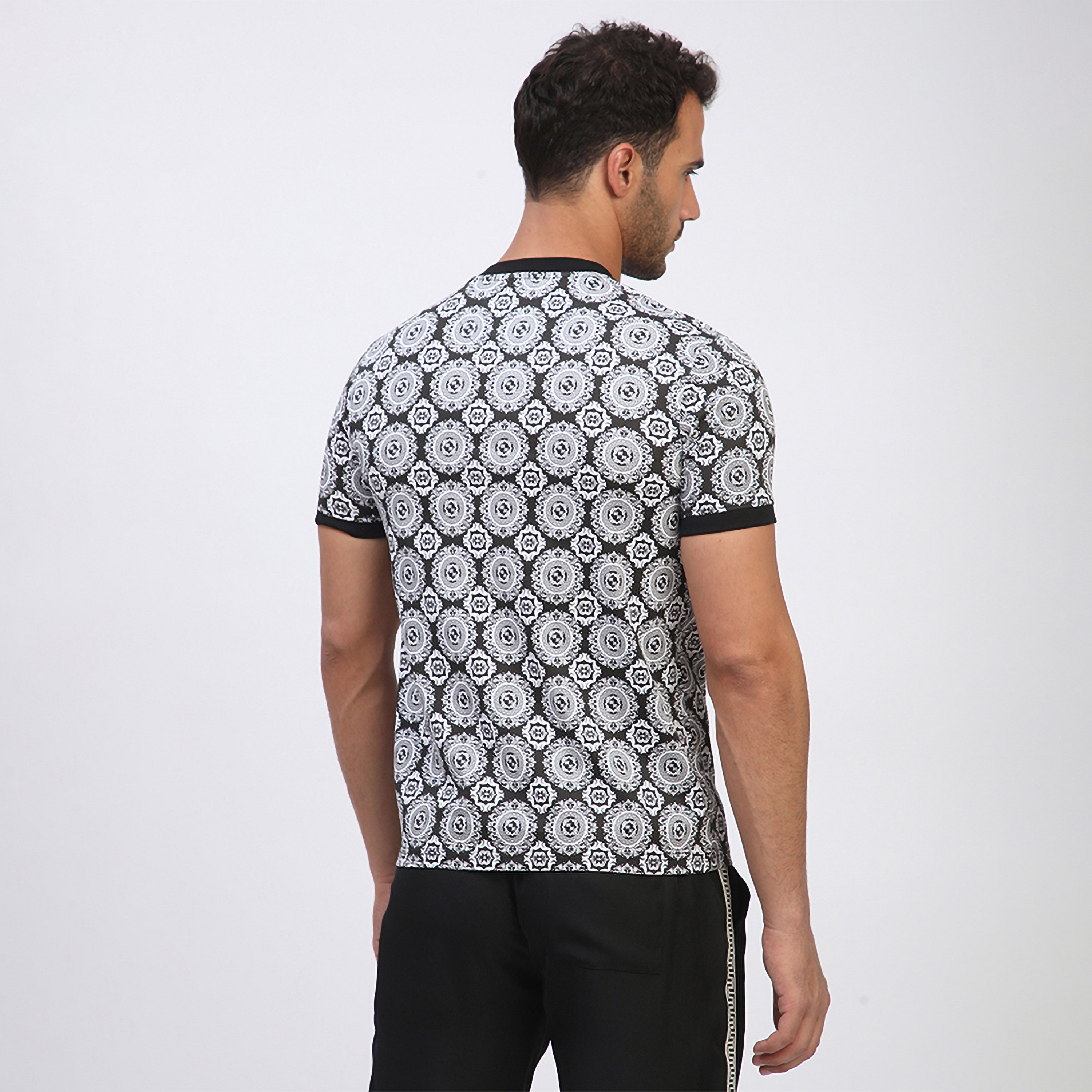 Beverly Hills Polo Club Geometric Print Crew Neck Short Sleeves Men's T-Shirt-men-clothing-tshirtsandpolos-tshirts-image-4