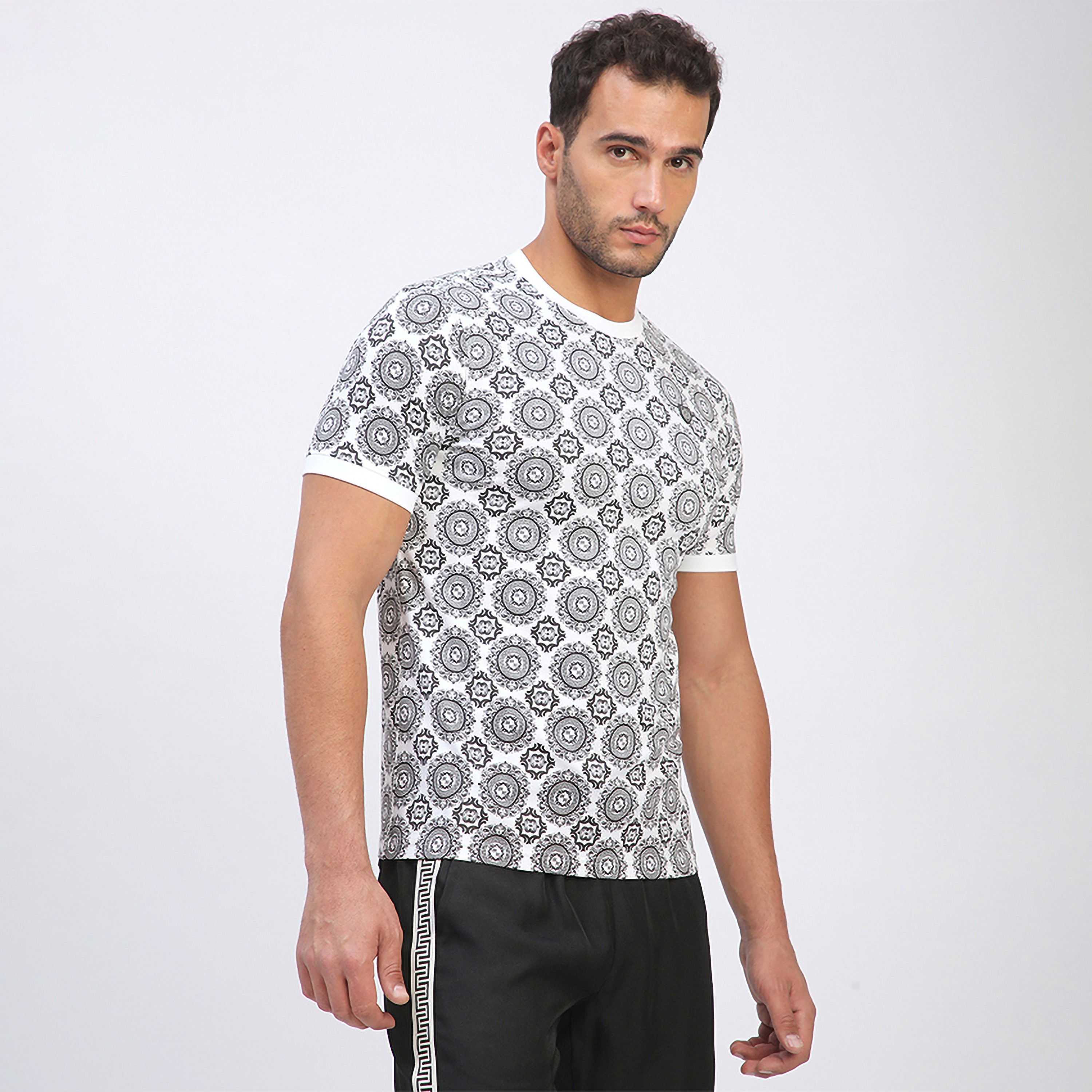 Beverly Hills Polo Club Geometric Print Crew Neck Short Sleeves Men's T-Shirt-men-clothing-tshirtsandpolos-tshirts-image-3