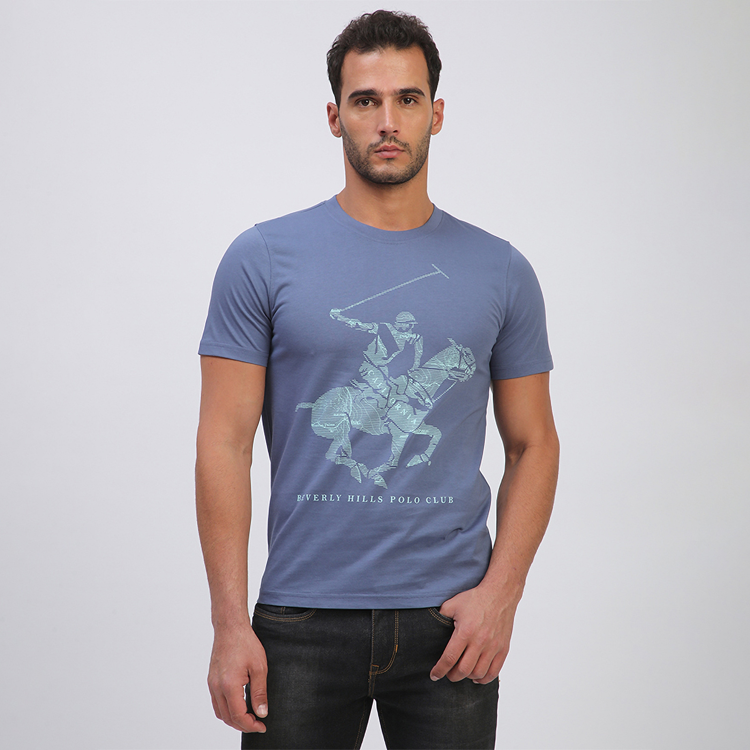 تي شيرت رجالي بأكمام قصيرة ورقبة دائرية وطبعة شعار من بيفرلي هيلز بولو كلوب-men-clothing-tshirtsandpolos-tshirts-image-1