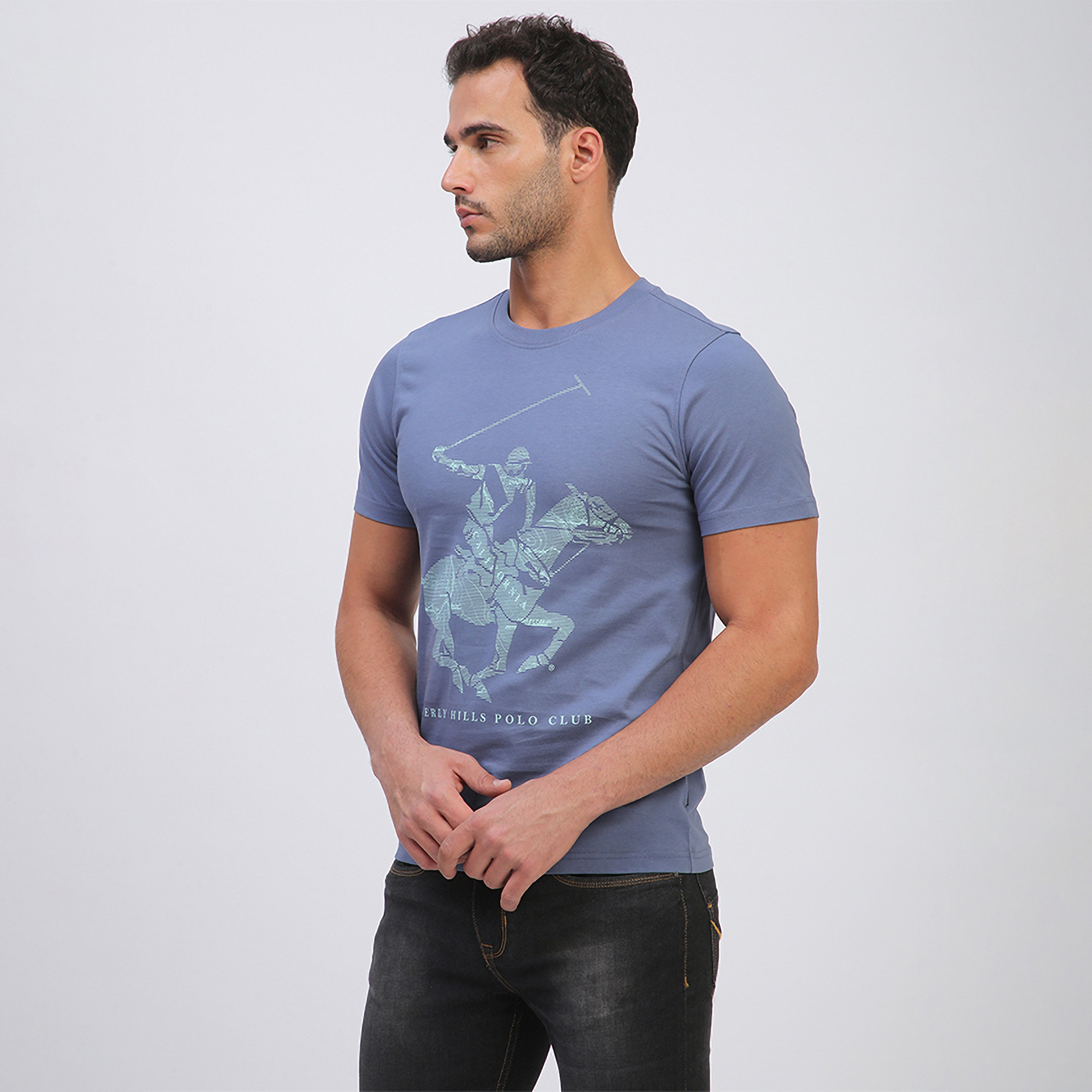 تي شيرت رجالي بأكمام قصيرة ورقبة دائرية وطبعة شعار من بيفرلي هيلز بولو كلوب-men-clothing-tshirtsandpolos-tshirts-image-2