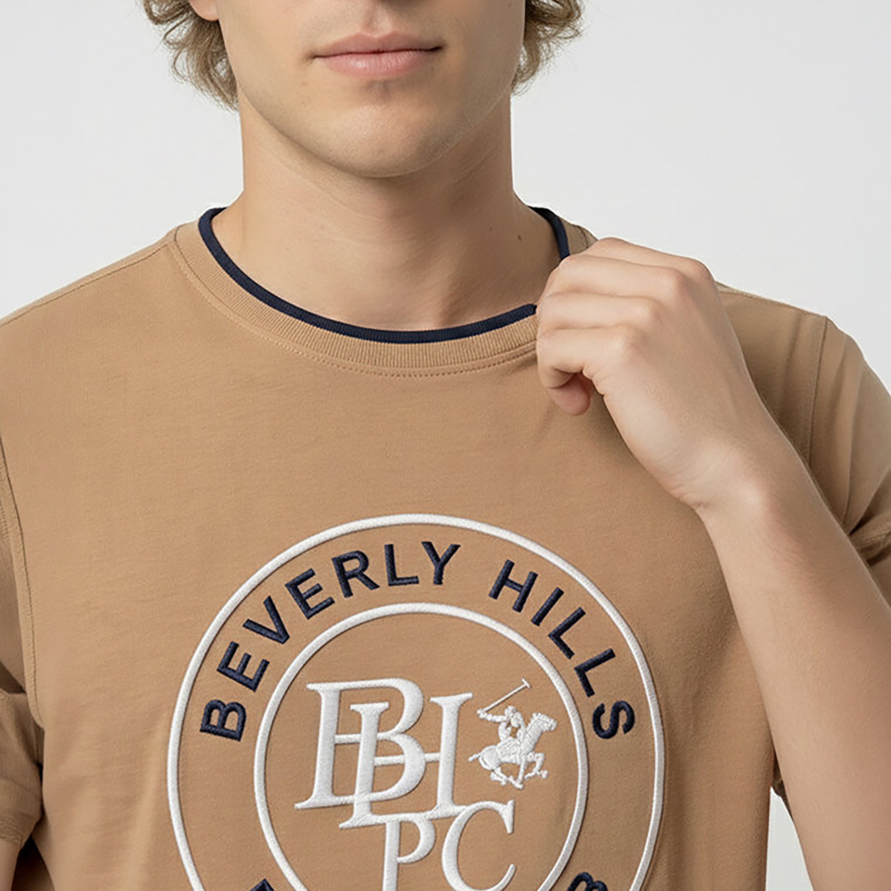 Beverly Hills Polo Club Embroidered Logo Crew Neck Short Sleeves Men's T-Shirt-men-clothing-tshirtsandpolos-tshirts-image-4