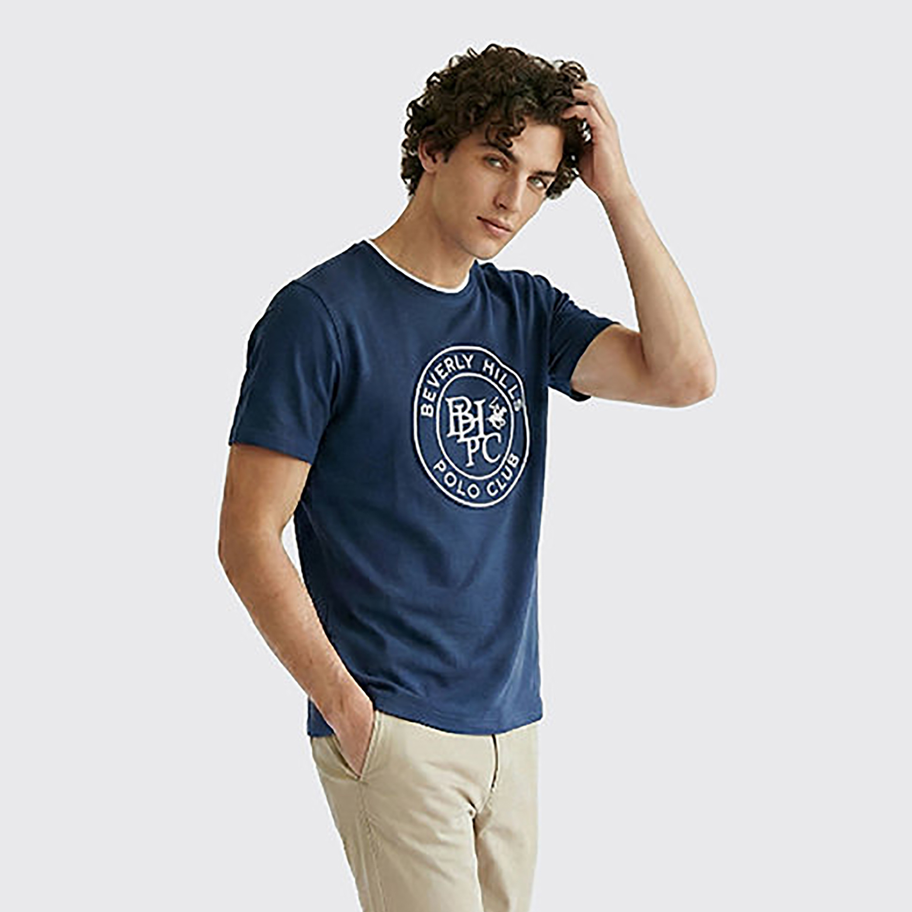Beverly Hills Polo Club Embroidered Logo Crew Neck Short Sleeves Men's T-Shirt-men-clothing-tshirtsandpolos-tshirts-image-3