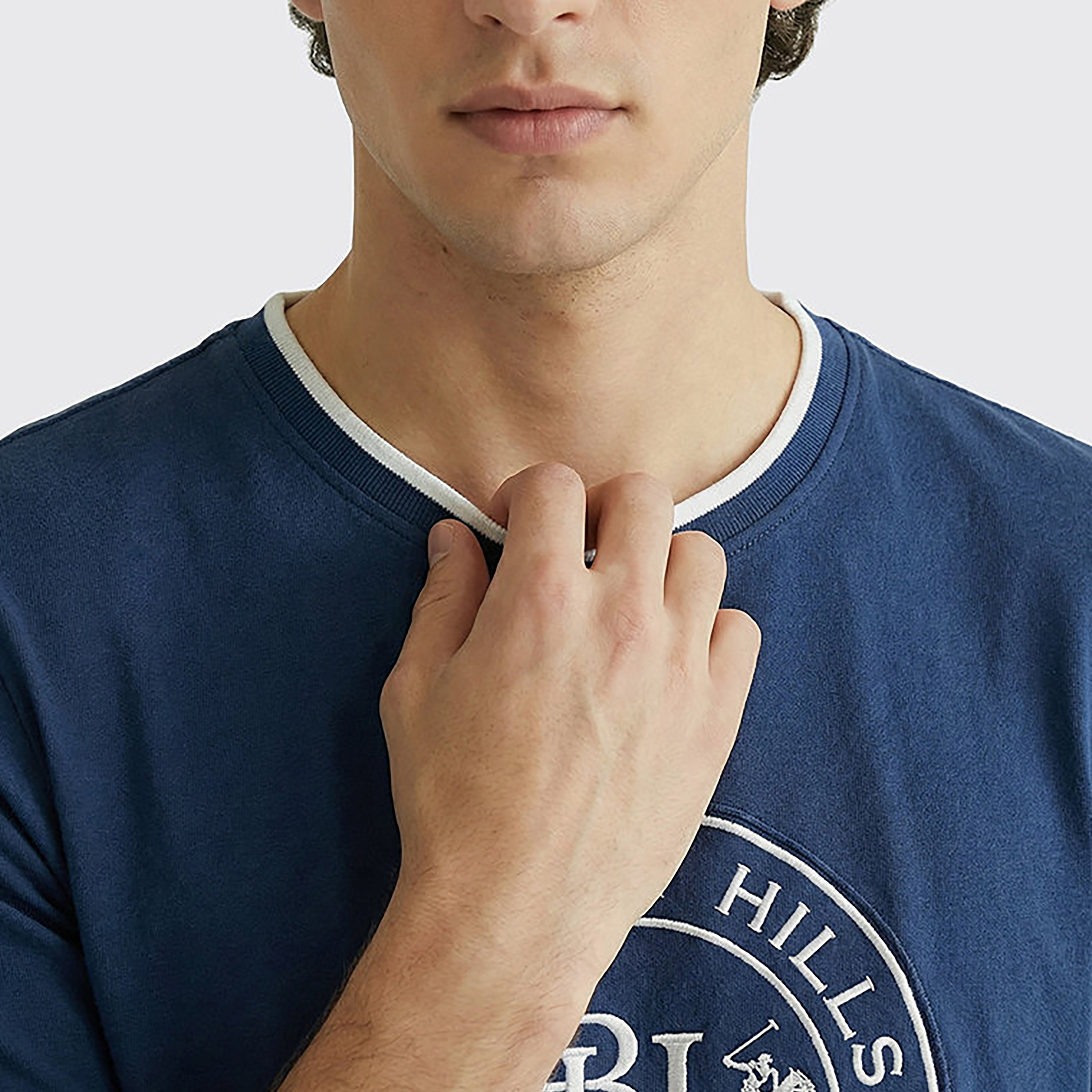 Beverly Hills Polo Club Embroidered Logo Crew Neck Short Sleeves Men's T-Shirt-men-clothing-tshirtsandpolos-tshirts-image-4