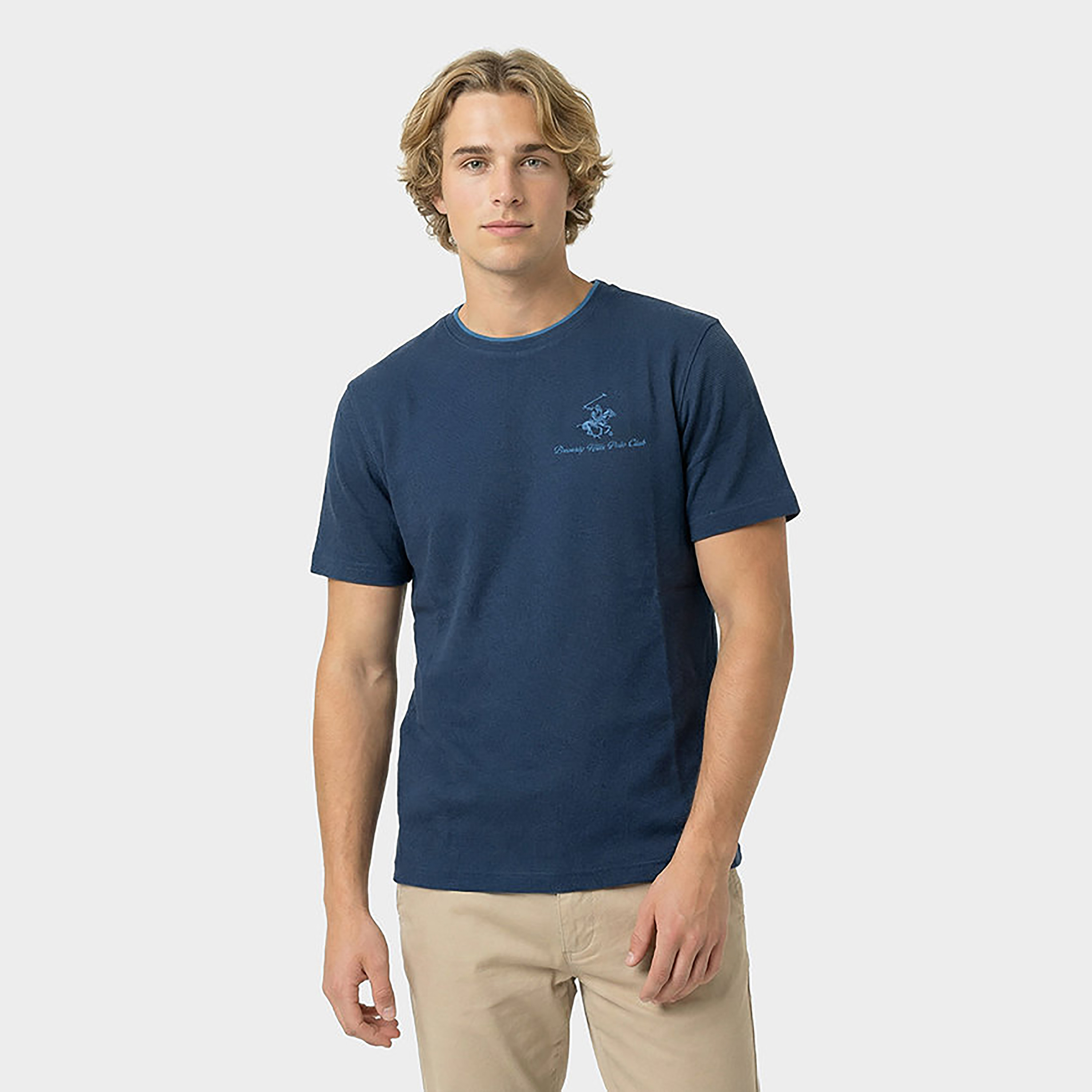 Beverly Hills Polo Club Plain Crew Neck Short Sleeves Men's T-Shirt-men-clothing-tshirtsandpolos-tshirts-image-1