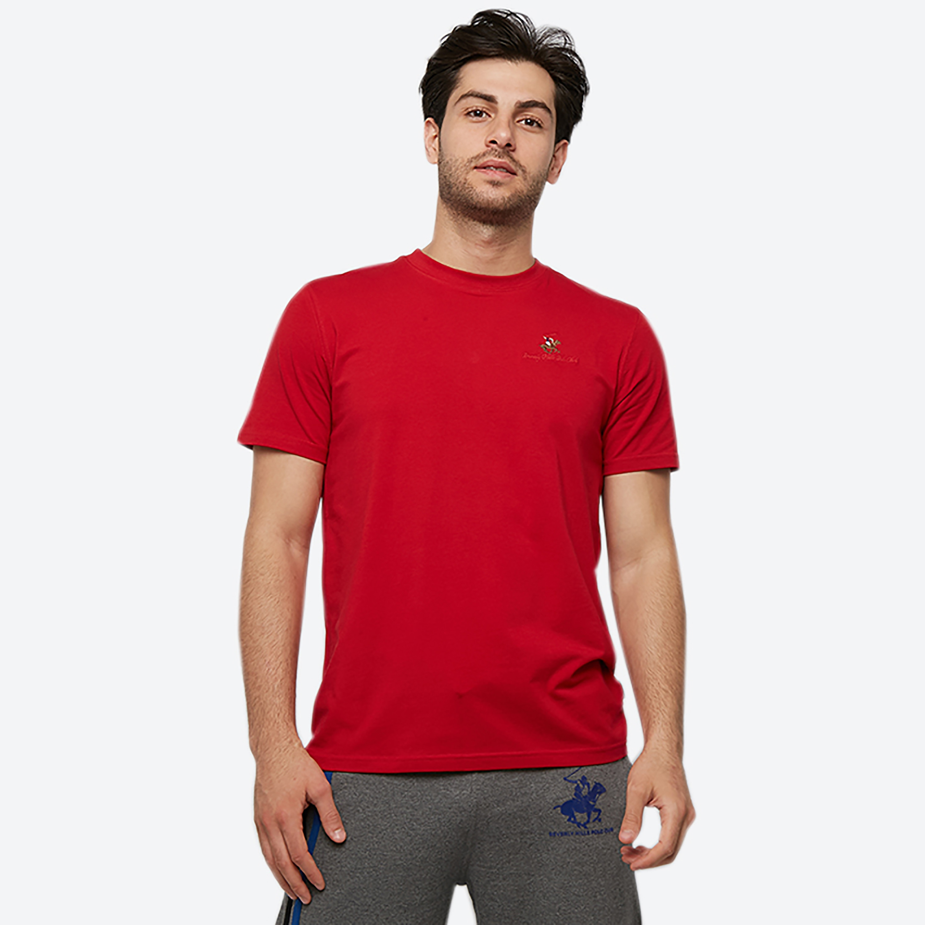 تي شيرت بيفرلي هيلز بولو كلوب بياقة مستديرة وأكمام قصيرة مع شعار مع ديتيليد-men-clothing-tshirtsandpolos-tshirts-image-5
