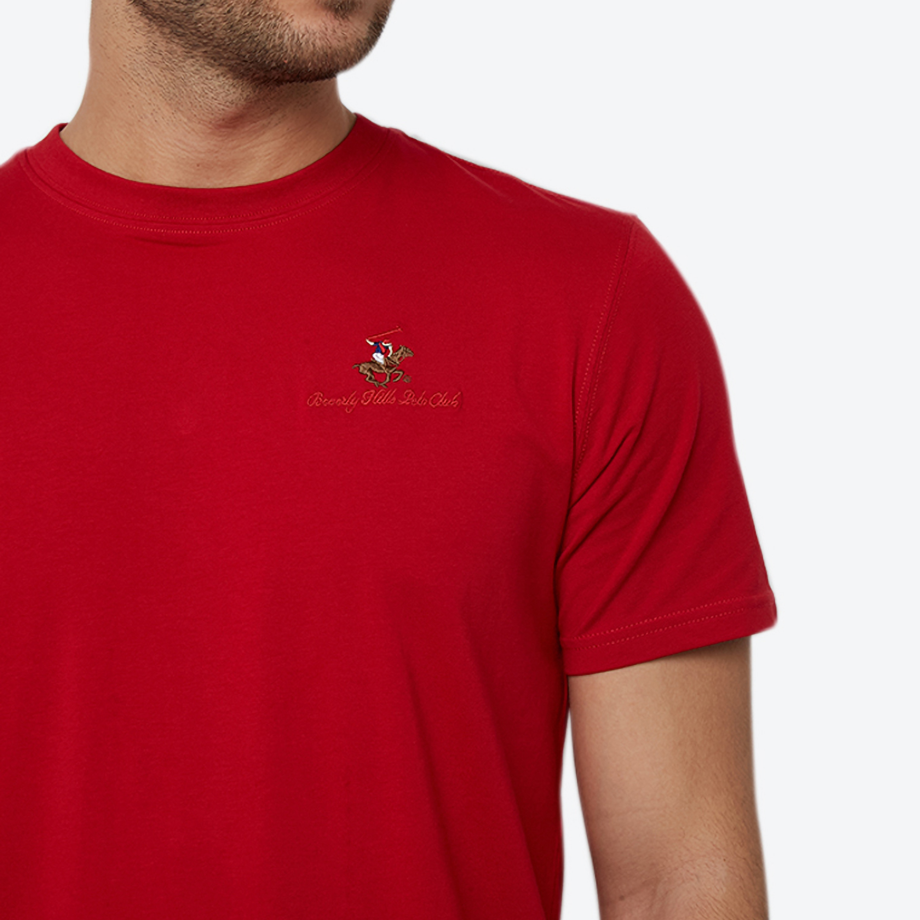 تي شيرت بيفرلي هيلز بولو كلوب بياقة مستديرة وأكمام قصيرة مع شعار مع ديتيليد-men-clothing-tshirtsandpolos-tshirts-image-7