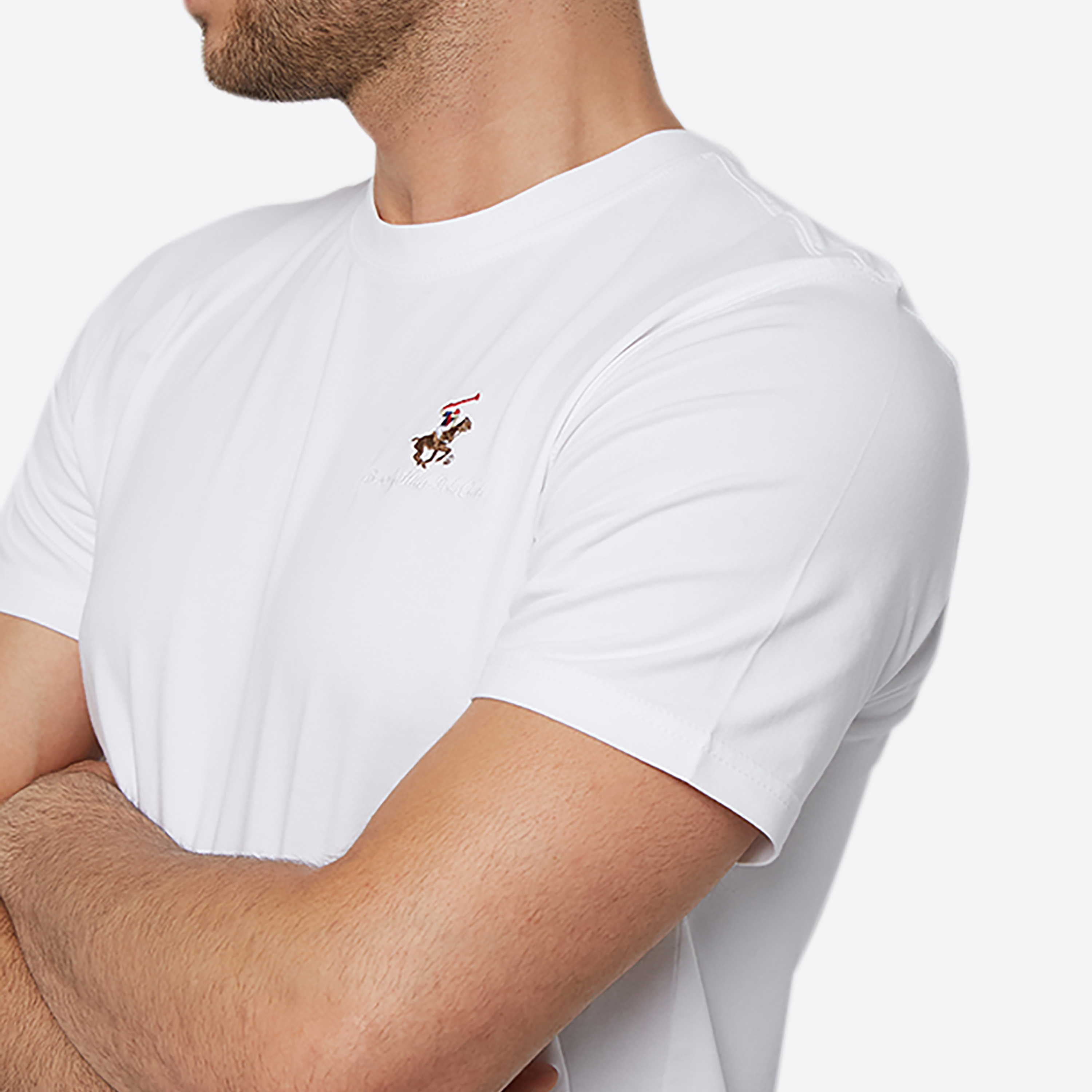 تي شيرت بياقة مستديرة وأكمام قصيرة وشعار الماركة من بيفرلي هيلز بولو كلوب-men-clothing-tshirtsandpolos-tshirts-image-3