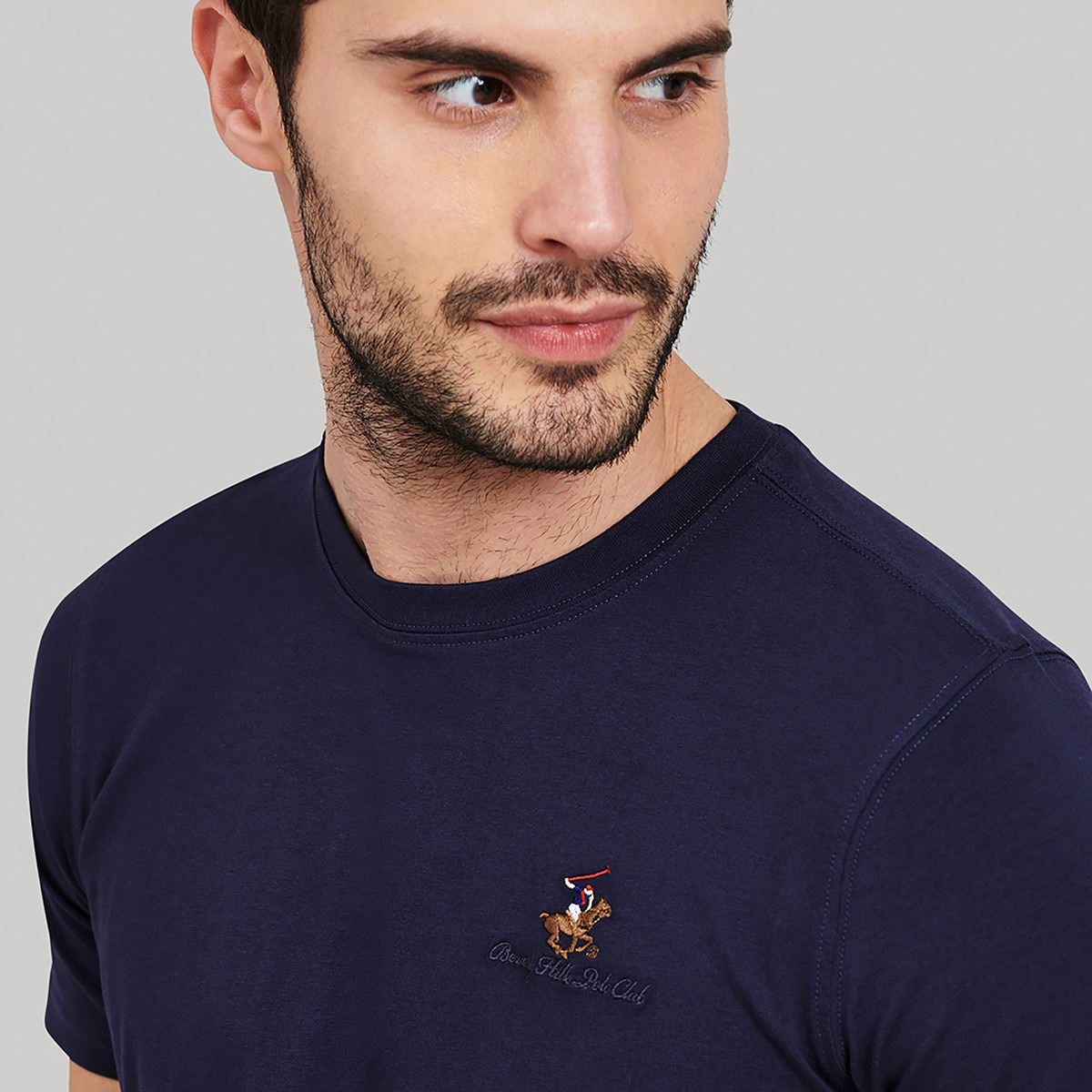 تي شيرت بيفرلي هيلز بولو كلوب بياقة مستديرة وأكمام قصيرة مع شعار-men-clothing-tshirtsandpolos-tshirts-image-2