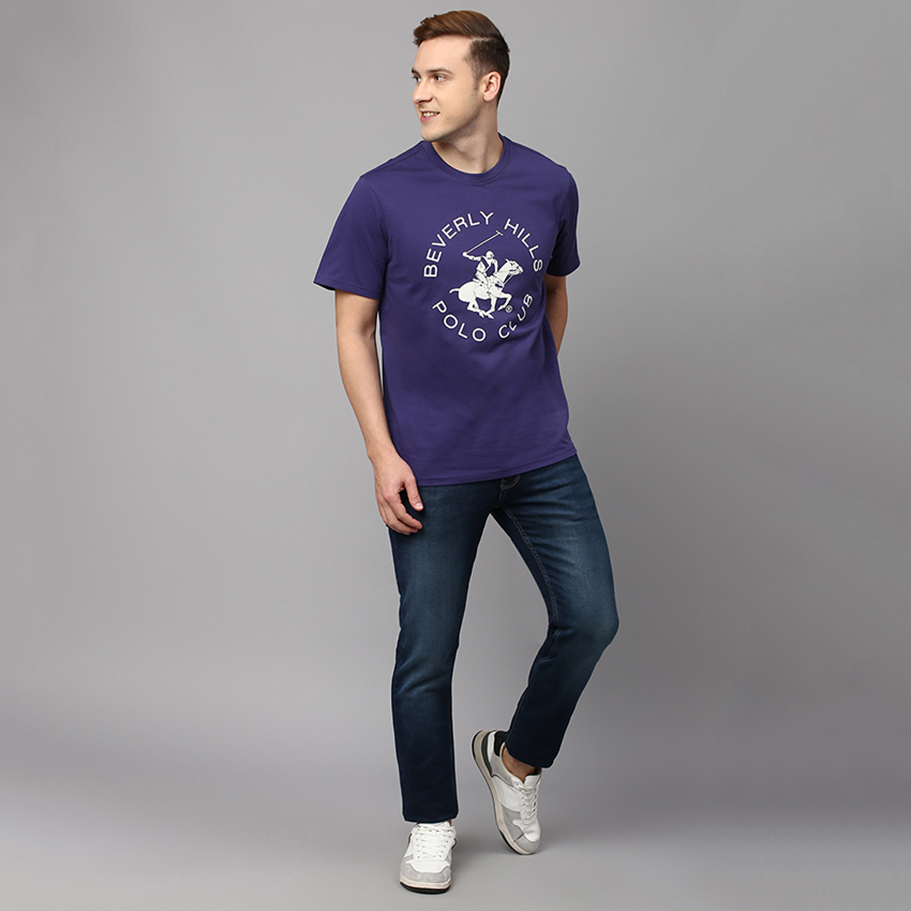 تي شيرت بيفرلي هيلز بولو كلوب بياقة مستديرة وأكمام قصيرة مع مطبوع-men-clothing-tshirtsandpolos-tshirts-image-2
