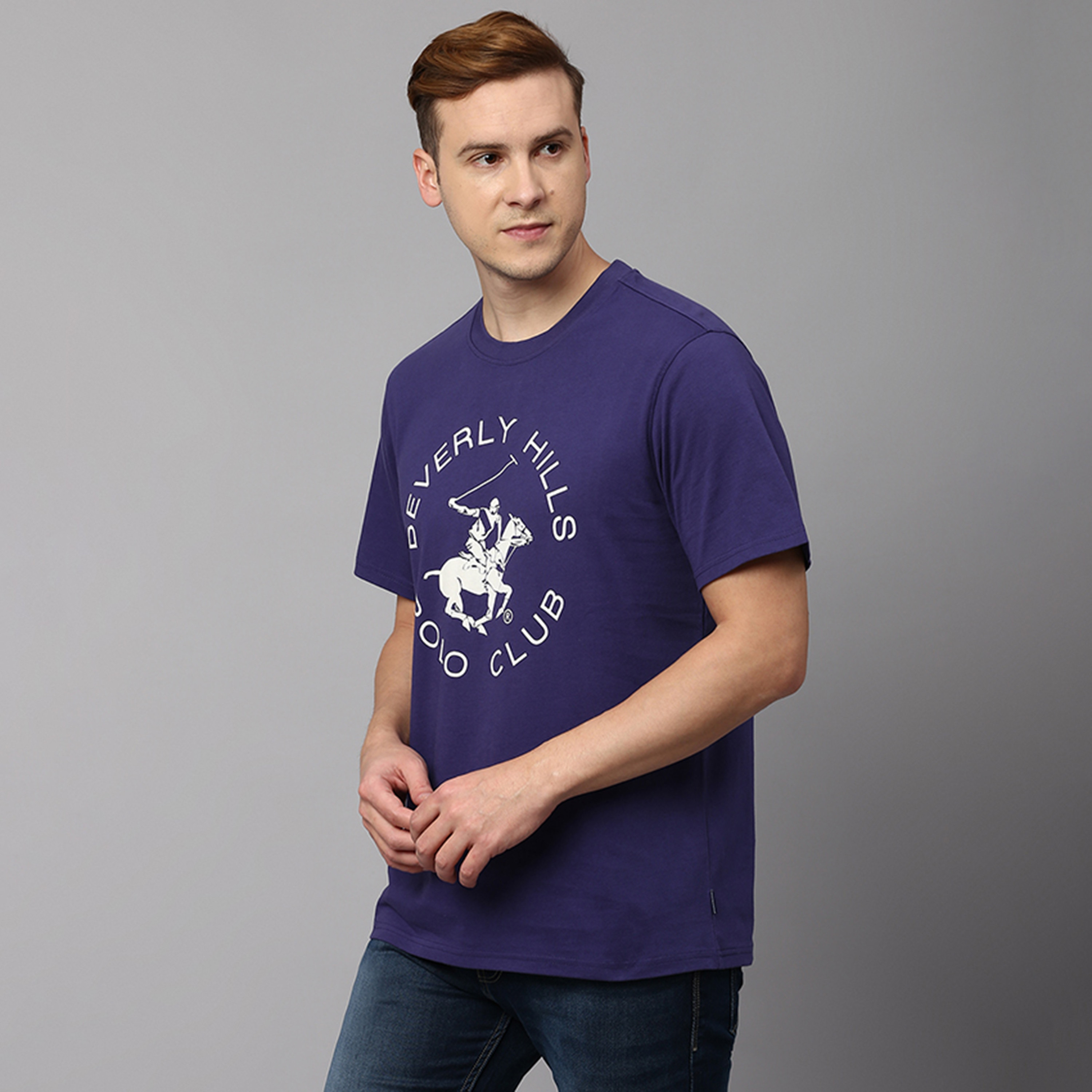 تي شيرت بيفرلي هيلز بولو كلوب بياقة مستديرة وأكمام قصيرة مع مطبوع-men-clothing-tshirtsandpolos-tshirts-image-3