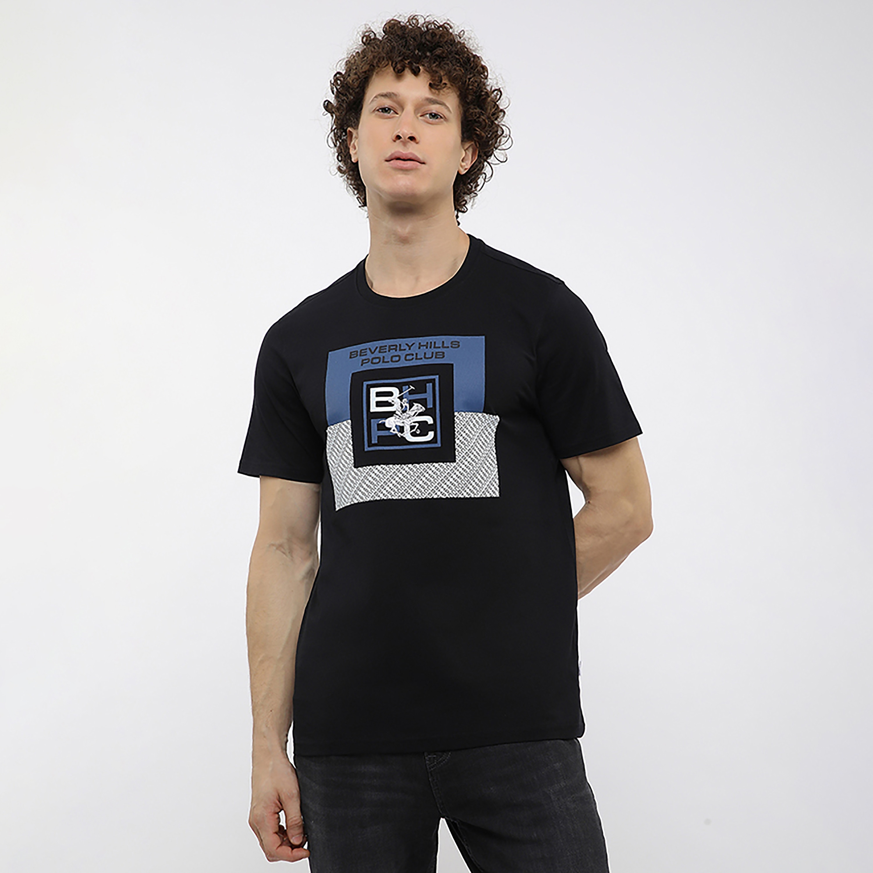 تي شيرت رجالي بأكمام قصيرة ورقبة دائرية وطبعة رسومات من بيفرلي هيلز بولو كلوب-men-clothing-tshirtsandpolos-tshirts-image-1