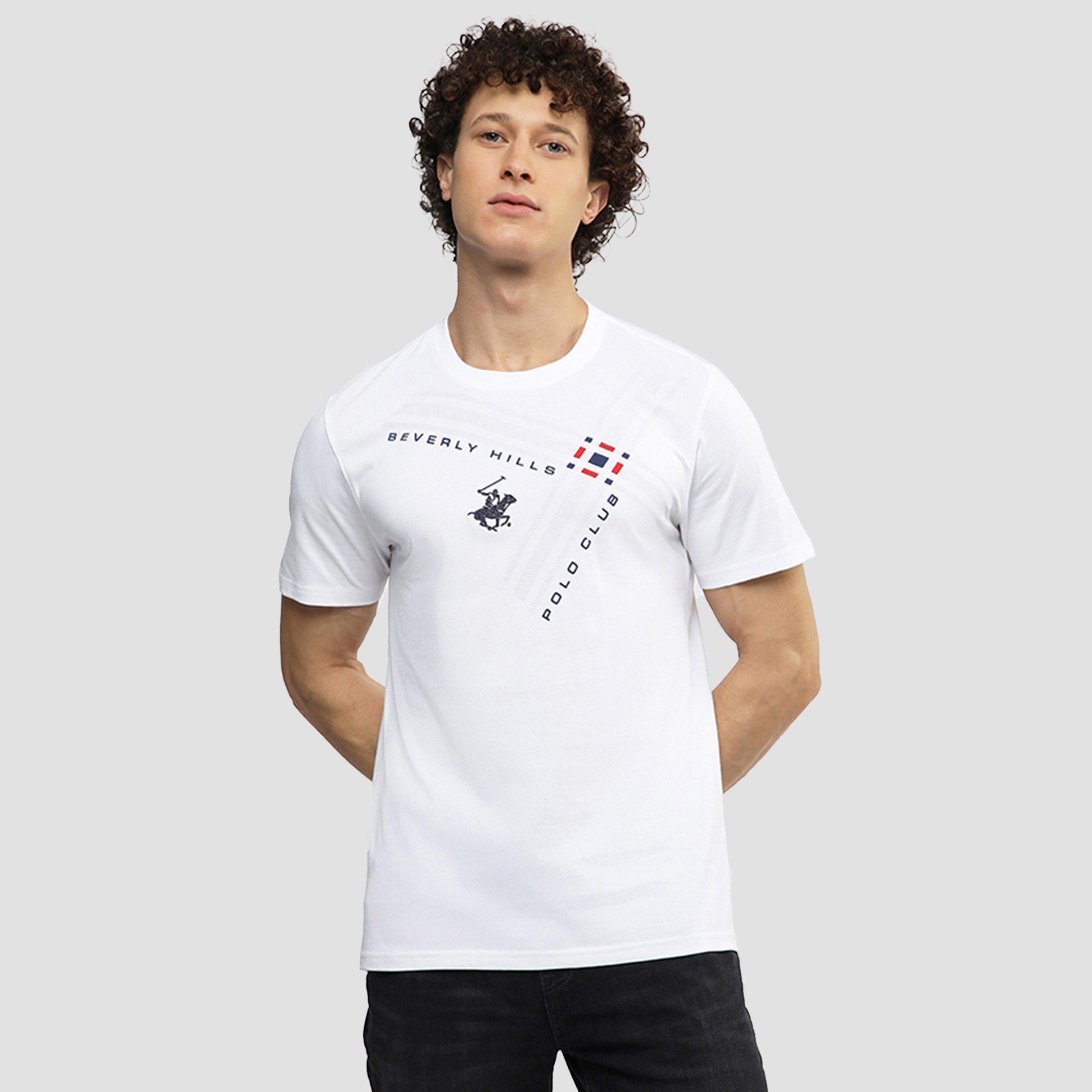 Beverly Hills Polo Club Logo Print Crew Neck Short Sleeves Men's T-Shirt-men-clothing-tshirtsandpolos-tshirts-image-1