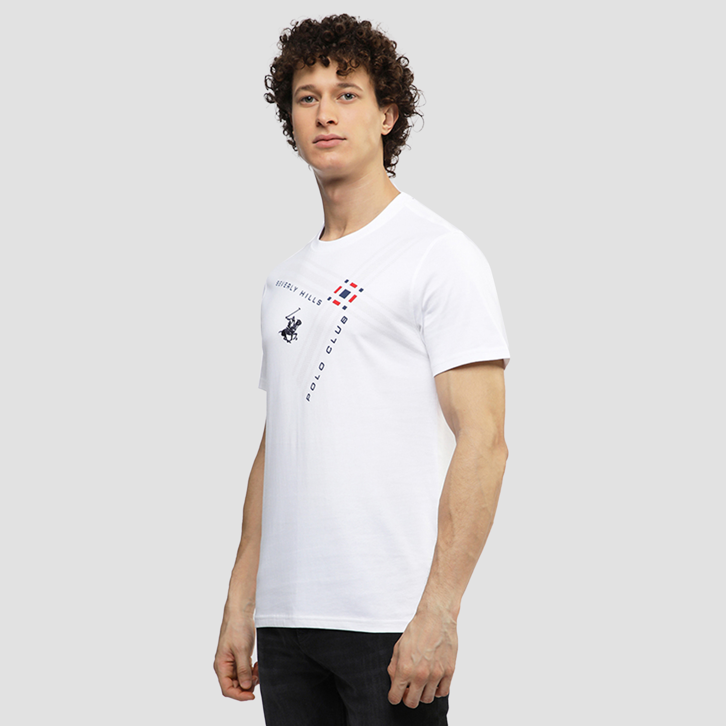Beverly Hills Polo Club Logo Print Crew Neck Short Sleeves Men's T-Shirt-men-clothing-tshirtsandpolos-tshirts-image-2