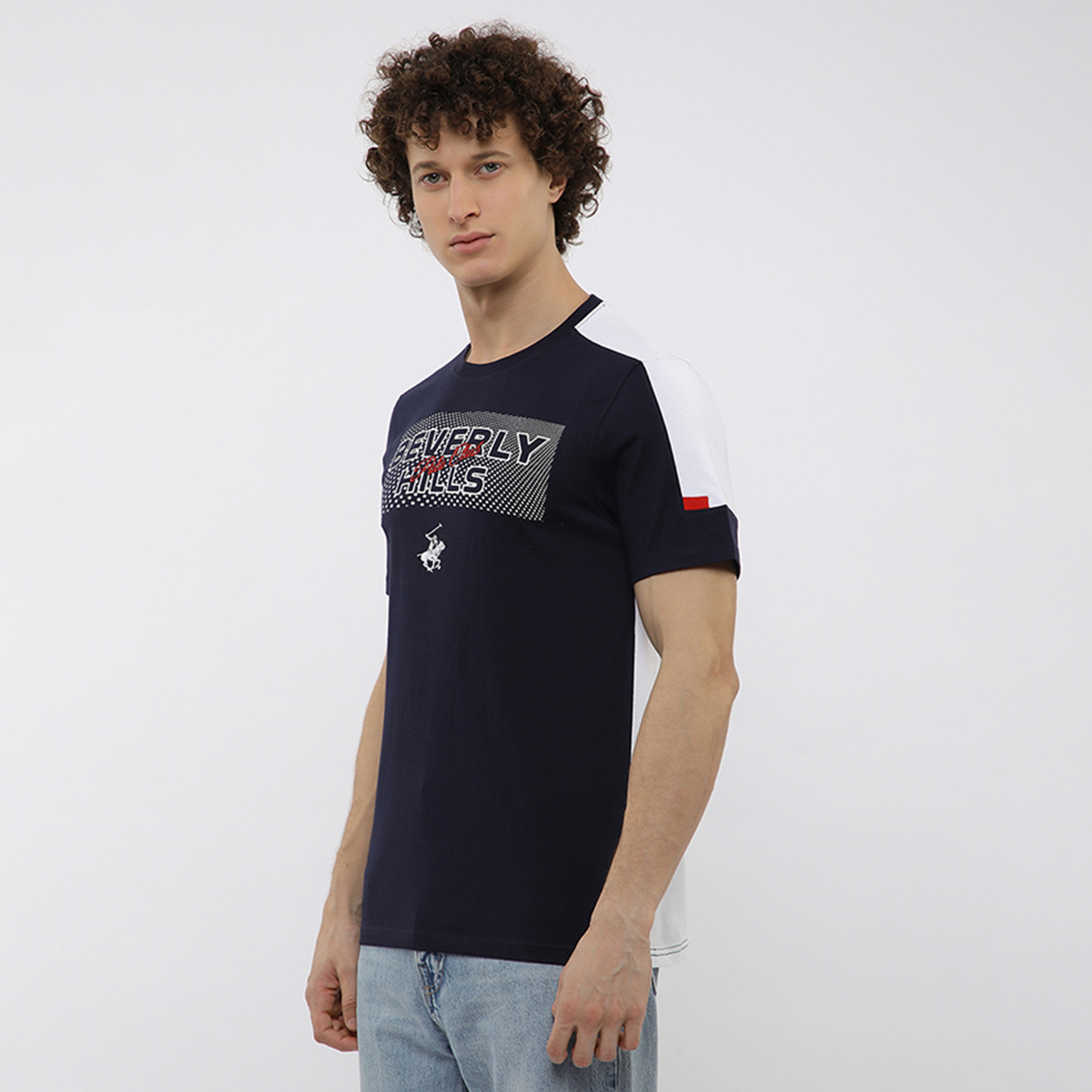 تيشيرت رجالي بأكمام قصيرة ورقبة دائرية ملون من بيفرلي هيلز بولو كلوب-men-clothing-tshirtsandpolos-tshirts-image-2