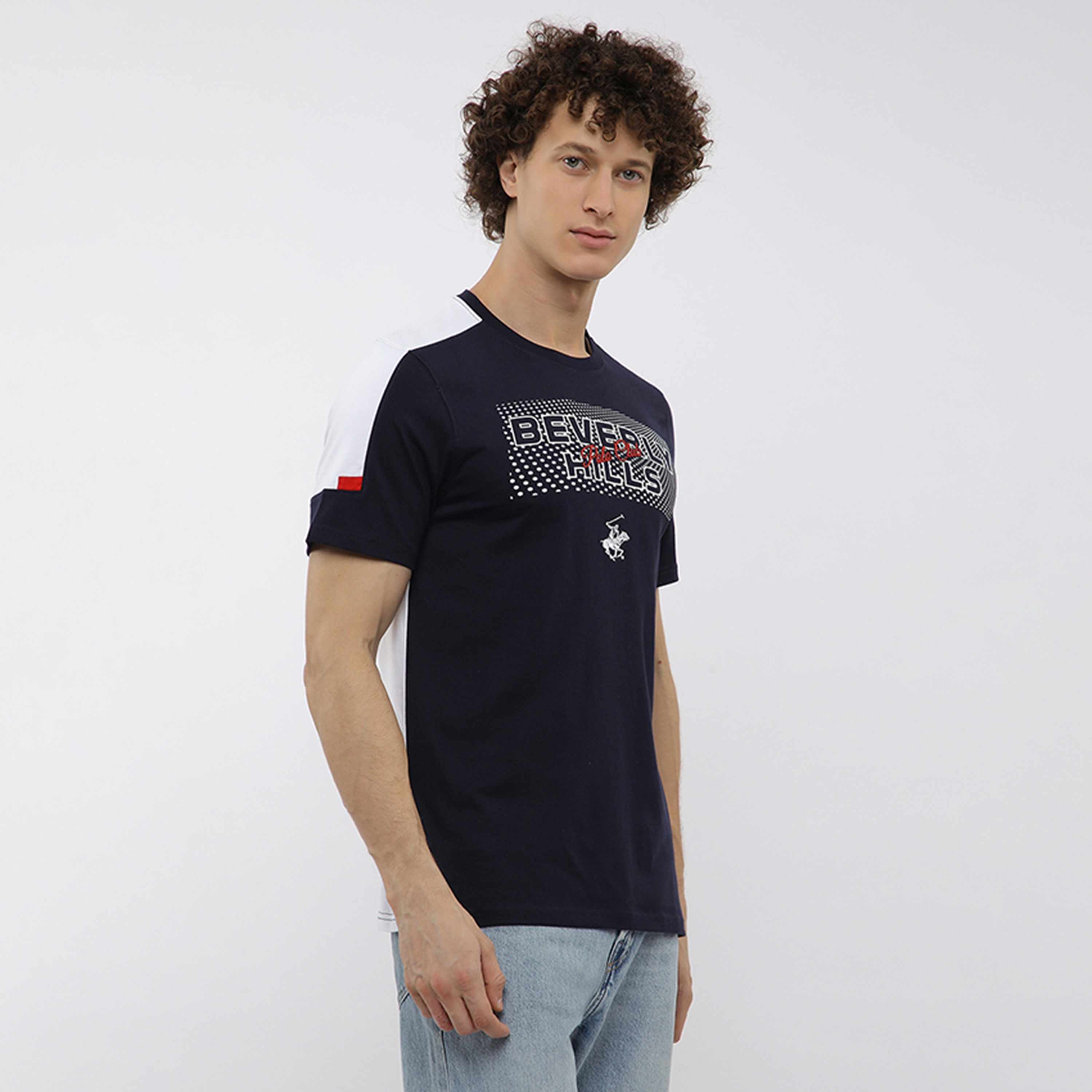 تيشيرت رجالي بأكمام قصيرة ورقبة دائرية ملون من بيفرلي هيلز بولو كلوب-men-clothing-tshirtsandpolos-tshirts-image-3