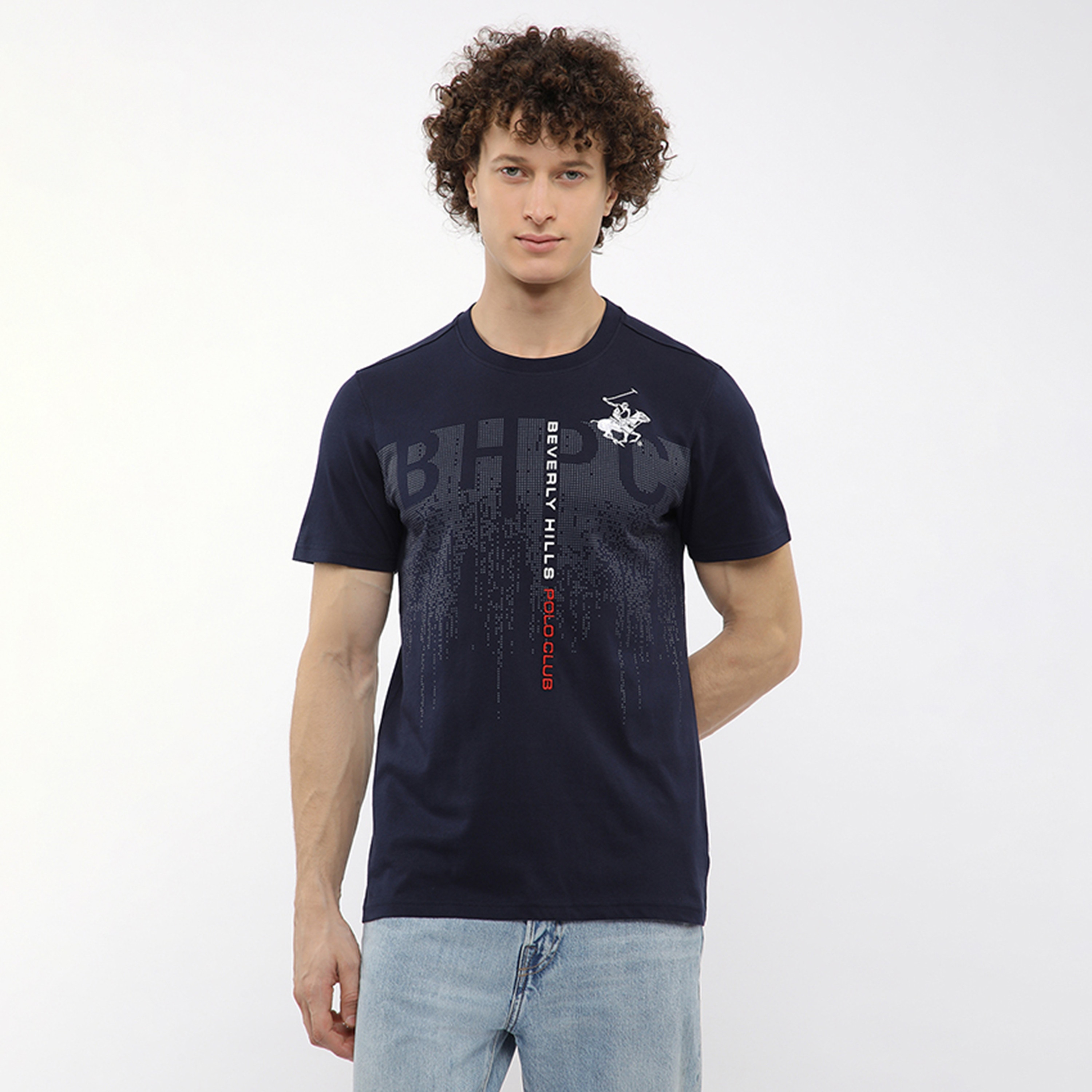 تي شيرت رجالي بأكمام قصيرة ورقبة دائرية وطبعة رسومات من بيفرلي هيلز بولو كلوب-men-clothing-tshirtsandpolos-tshirts-image-1