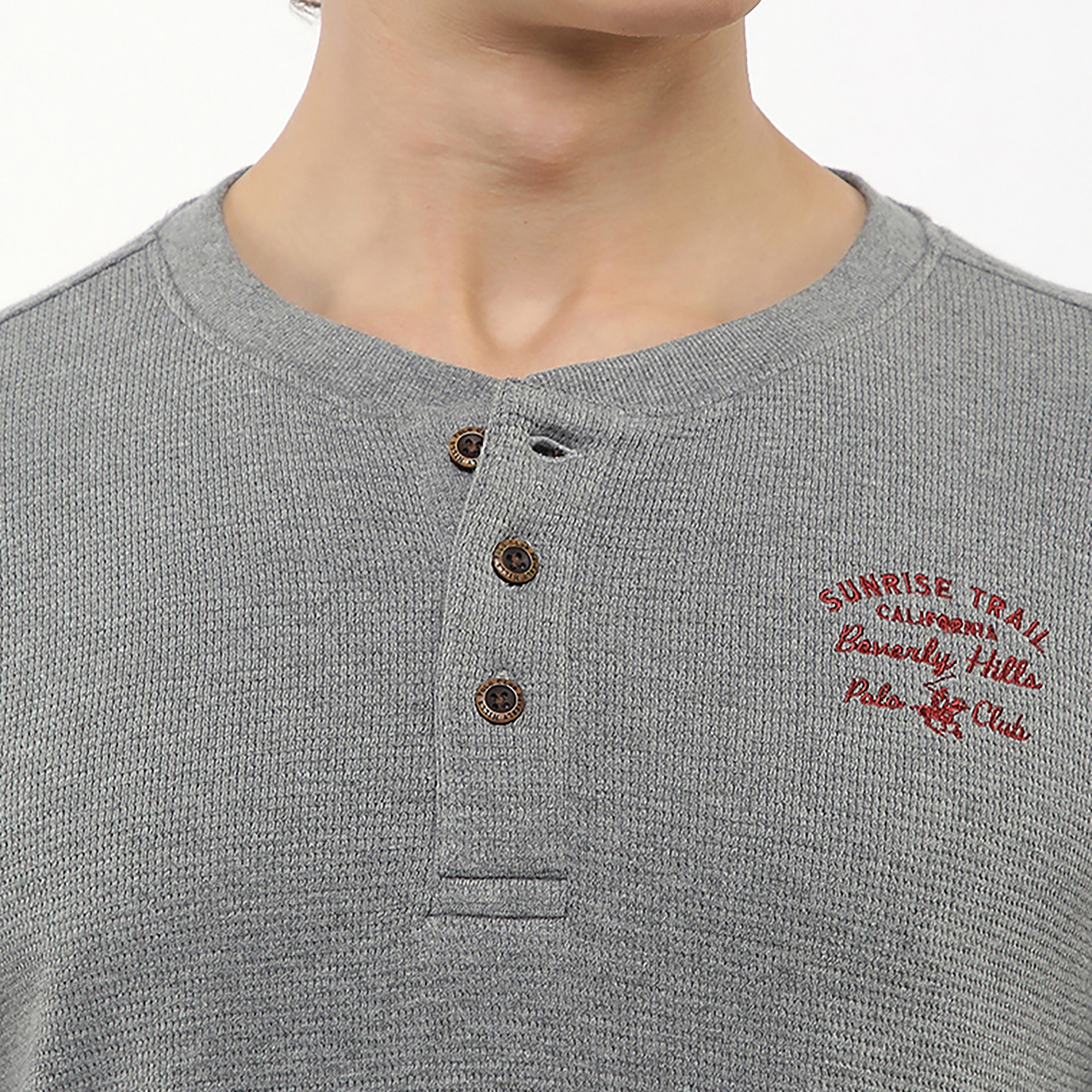 تيشيرت رجالي بأكمام طويلة ورقبة هنلي سادة من بيفرلي هيلز بولو كلوب-men-clothing-tshirtsandpolos-tshirts-image-13