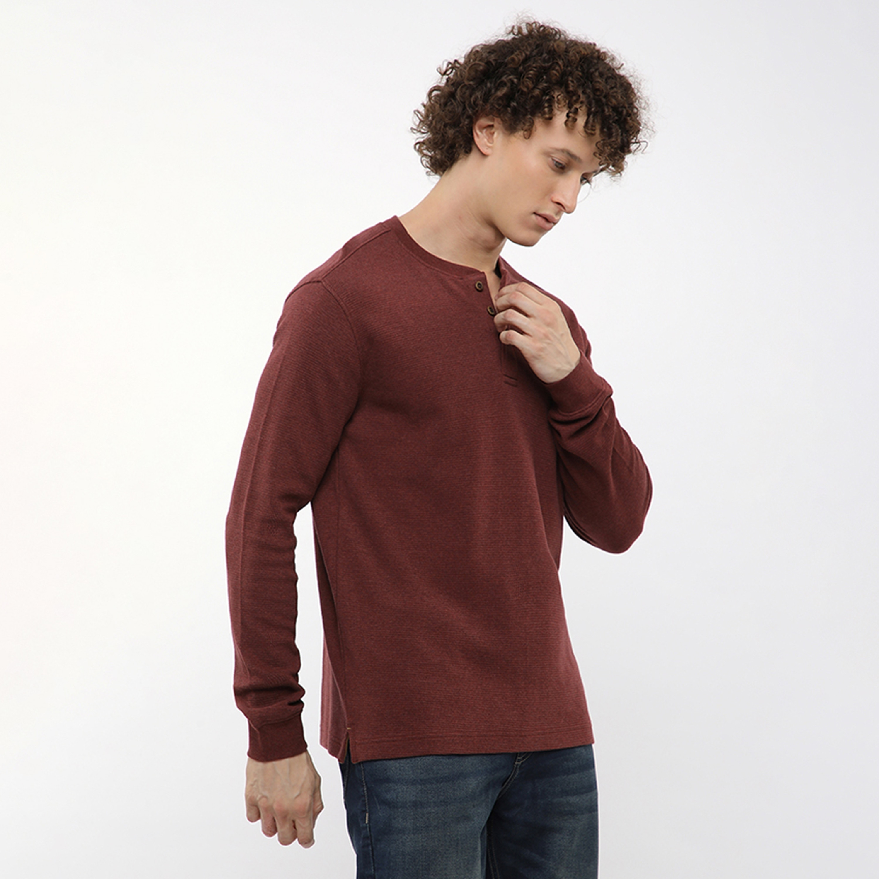 تيشيرت رجالي بأكمام طويلة ورقبة هنلي سادة من بيفرلي هيلز بولو كلوب-men-clothing-tshirtsandpolos-tshirts-image-3