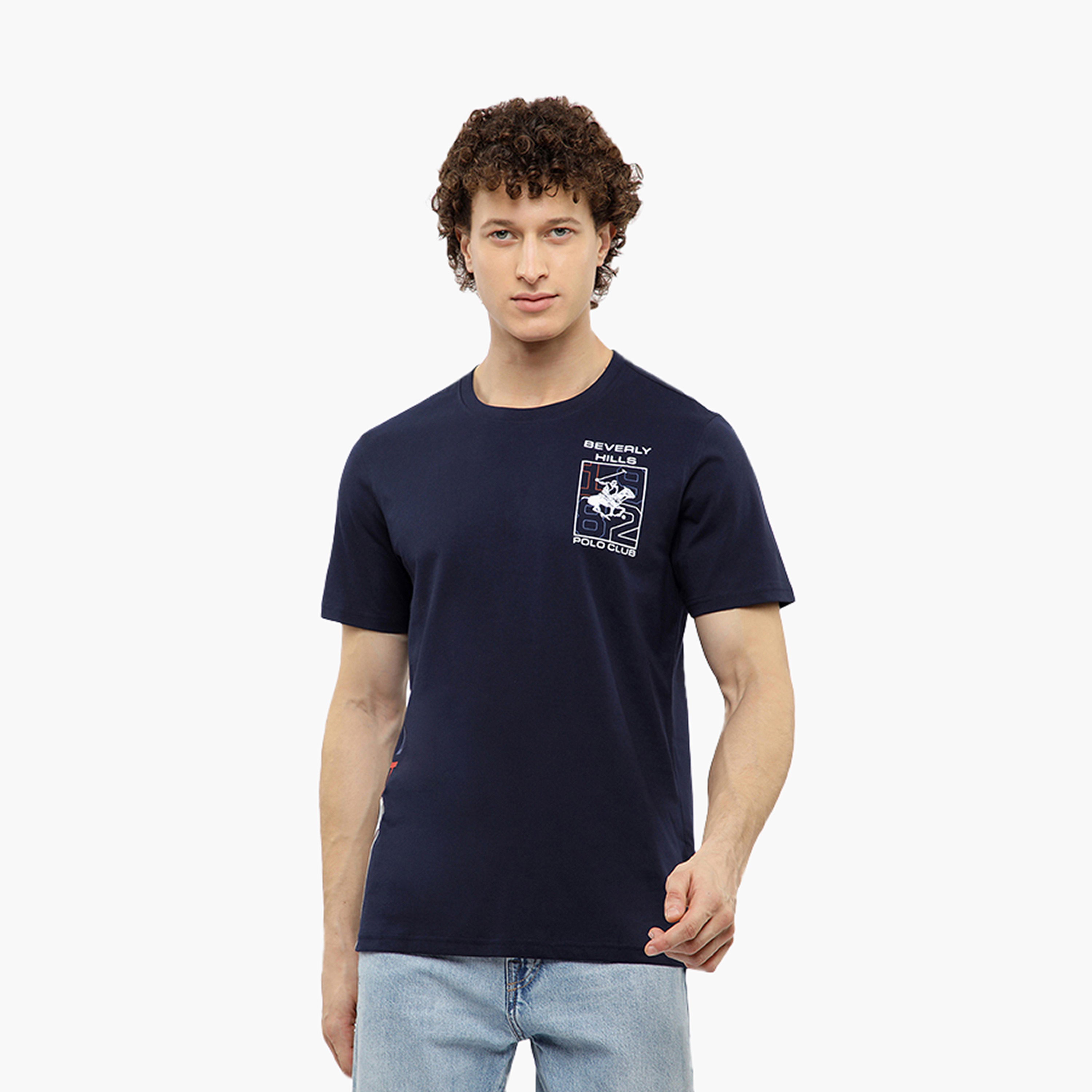 تي شيرت رجالي بأكمام قصيرة وياقة دائرية وشعار من بيفرلي هيلز بولو كلوب-men-clothing-tshirtsandpolos-tshirts-image-5