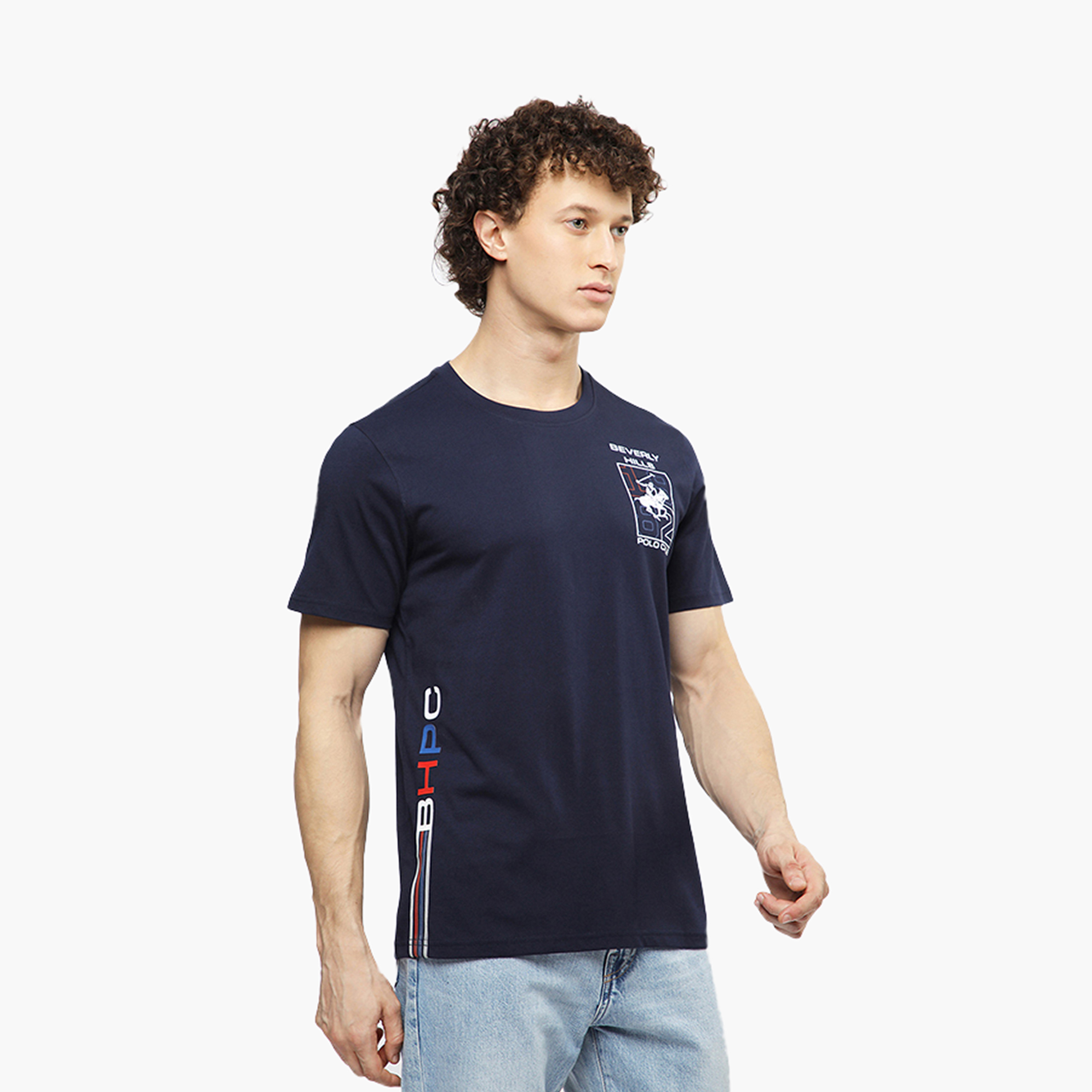 تي شيرت رجالي بأكمام قصيرة وياقة دائرية وشعار من بيفرلي هيلز بولو كلوب-men-clothing-tshirtsandpolos-tshirts-image-7