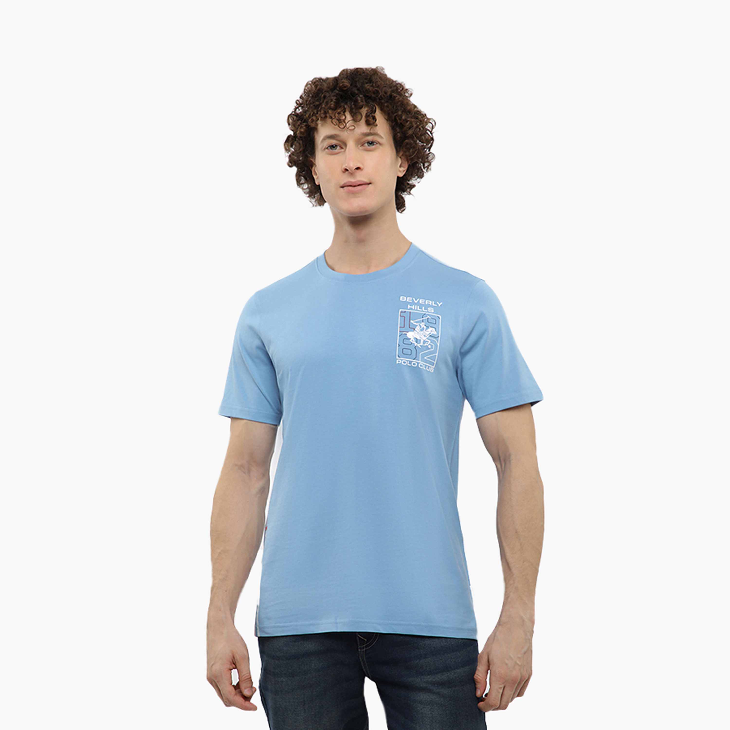 تي شيرت رجالي بأكمام قصيرة وياقة دائرية وشعار من بيفرلي هيلز بولو كلوب-men-clothing-tshirtsandpolos-tshirts-image-9