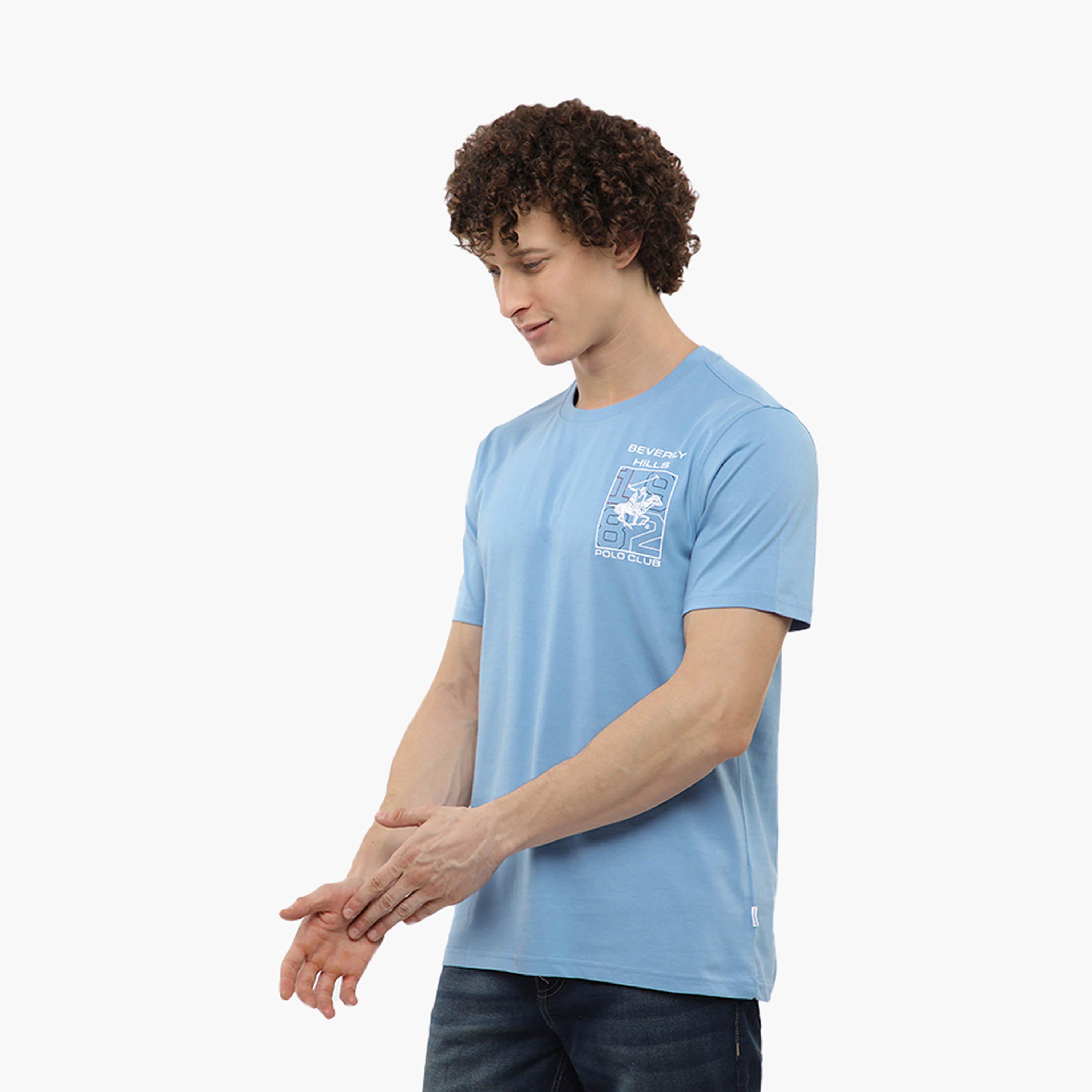 تي شيرت رجالي بأكمام قصيرة وياقة دائرية وشعار من بيفرلي هيلز بولو كلوب-men-clothing-tshirtsandpolos-tshirts-image-10