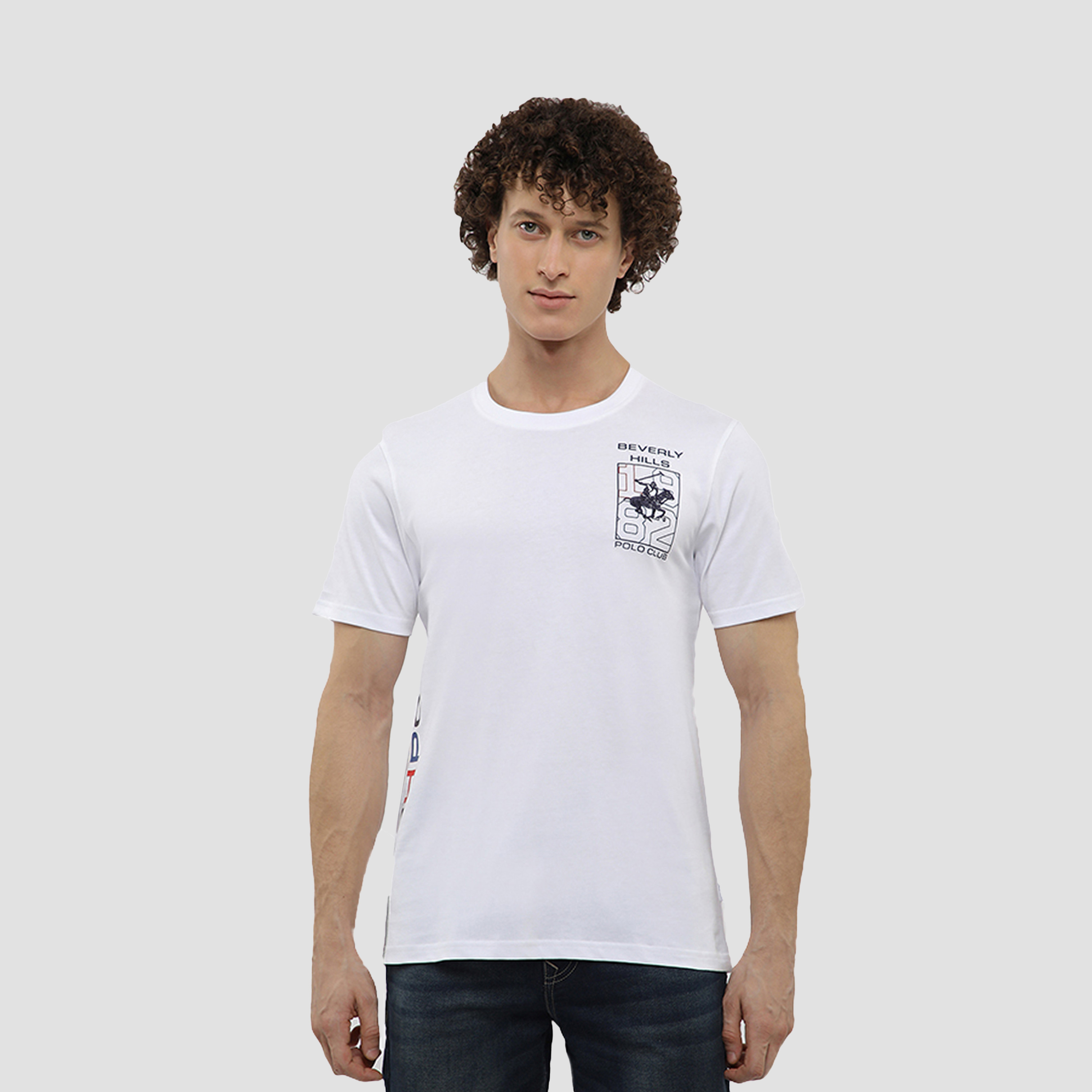 Beverly Hills Polo Club Logo Crew Neck Short Sleeves Men's T-Shirt-men-clothing-tshirtsandpolos-tshirts-image-1