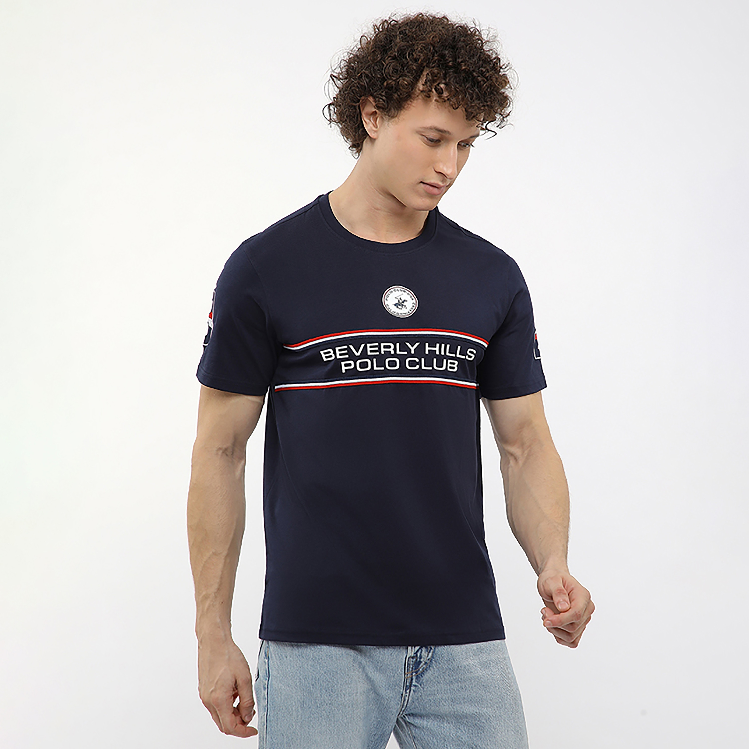 تي شيرت رجالي بياقة دائرية وأكمام قصيرة بطبعة نصية من بيفرلي هيلز بولو كلوب-men-clothing-tshirtsandpolos-tshirts-image-8