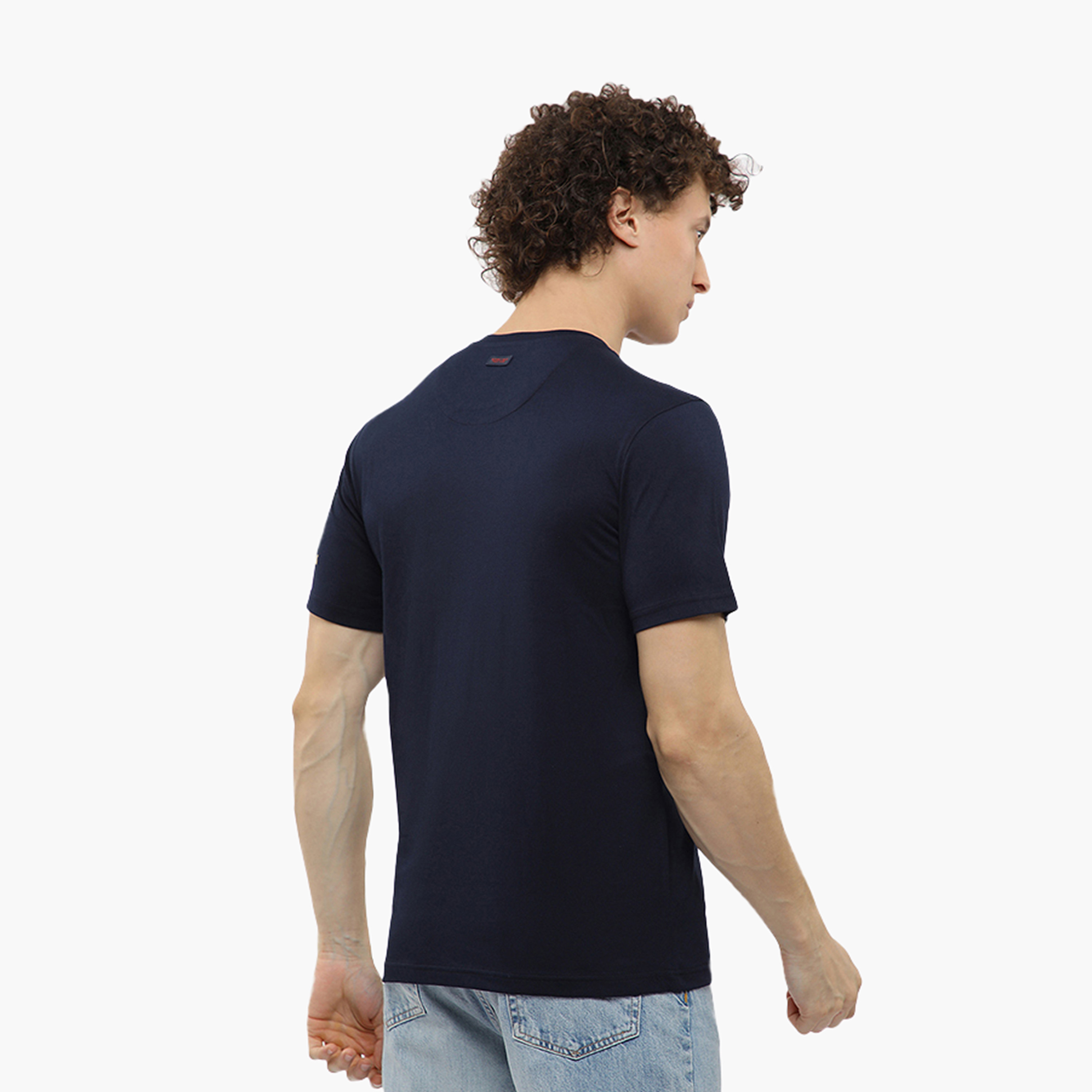 تيشيرت رجالي مخطط ومطرز بشعار بياقة مستديرة وأكمام قصيرة من بيفرلي هيلز بولو كلوب-men-clothing-tshirtsandpolos-tshirts-image-9