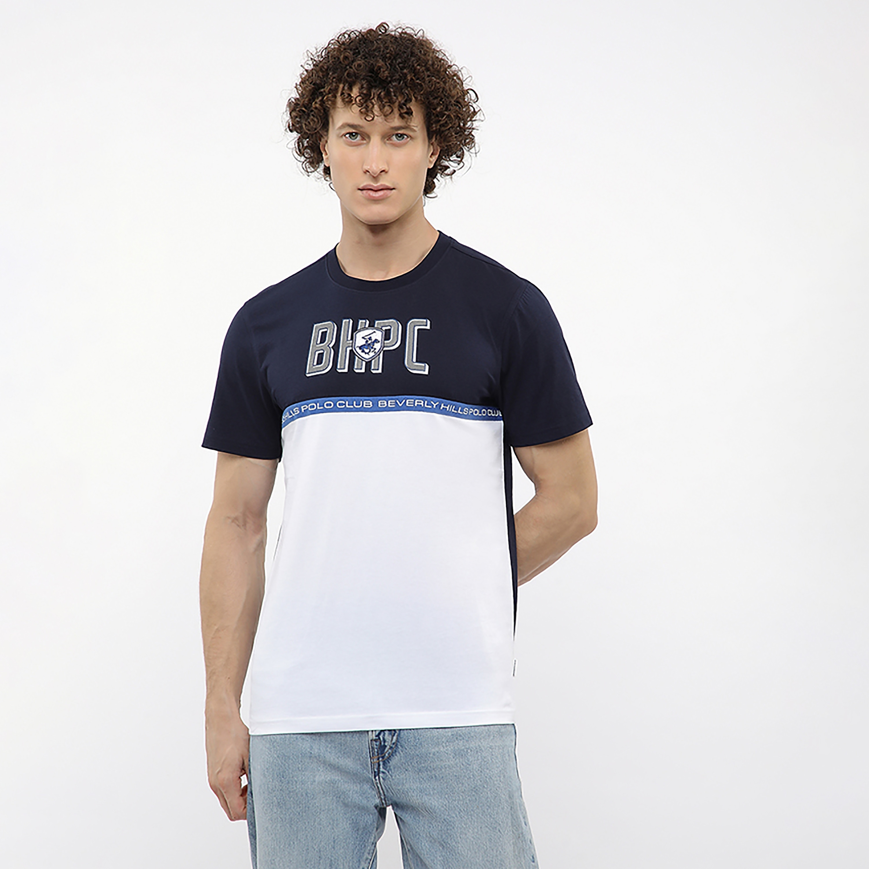تيشيرت رجالي بأكمام قصيرة ورقبة دائرية ملون من بيفرلي هيلز بولو كلوب-men-clothing-tshirtsandpolos-tshirts-image-6