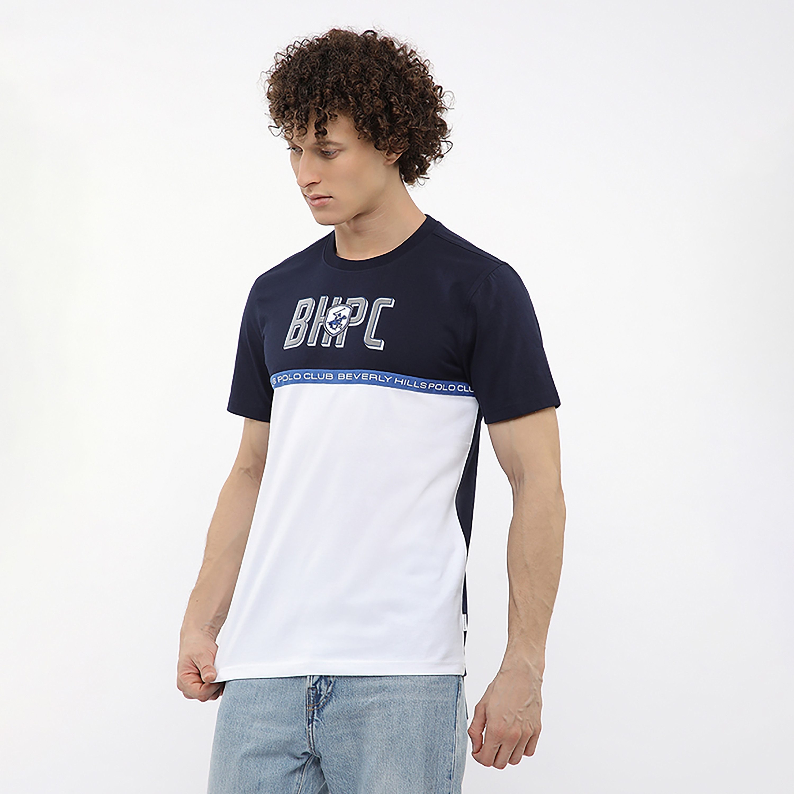 تيشيرت رجالي بأكمام قصيرة ورقبة دائرية ملون من بيفرلي هيلز بولو كلوب-men-clothing-tshirtsandpolos-tshirts-image-7