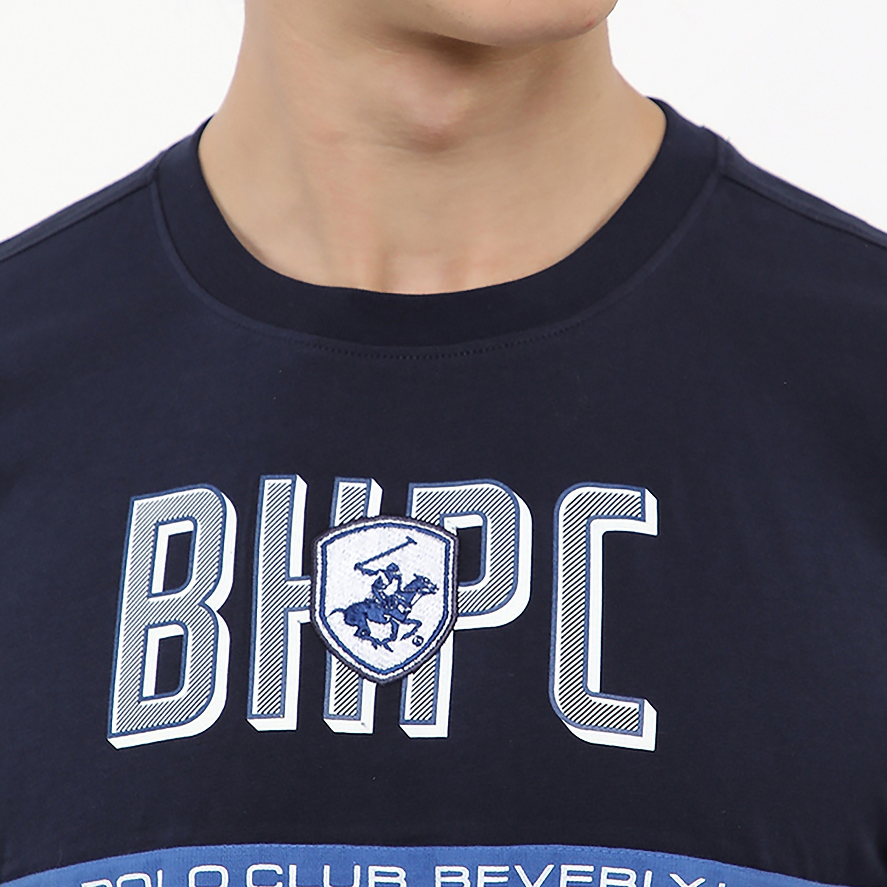 تيشيرت رجالي بأكمام قصيرة ورقبة دائرية ملون من بيفرلي هيلز بولو كلوب-men-clothing-tshirtsandpolos-tshirts-image-10