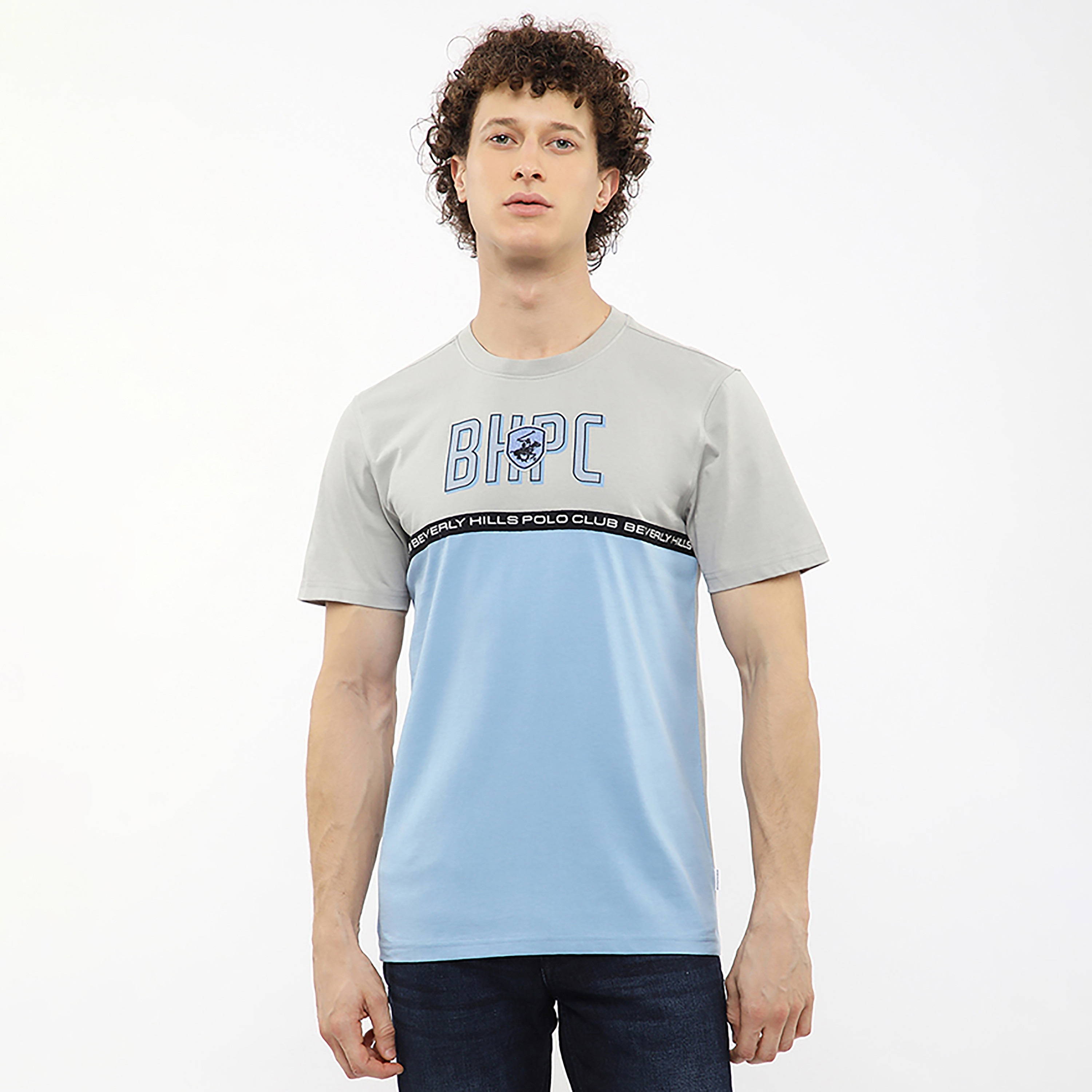 Beverly Hills Polo Club Color-Blocked Crew Neck Short Sleeves Men's T-Shirt-men-clothing-tshirtsandpolos-tshirts-image-1