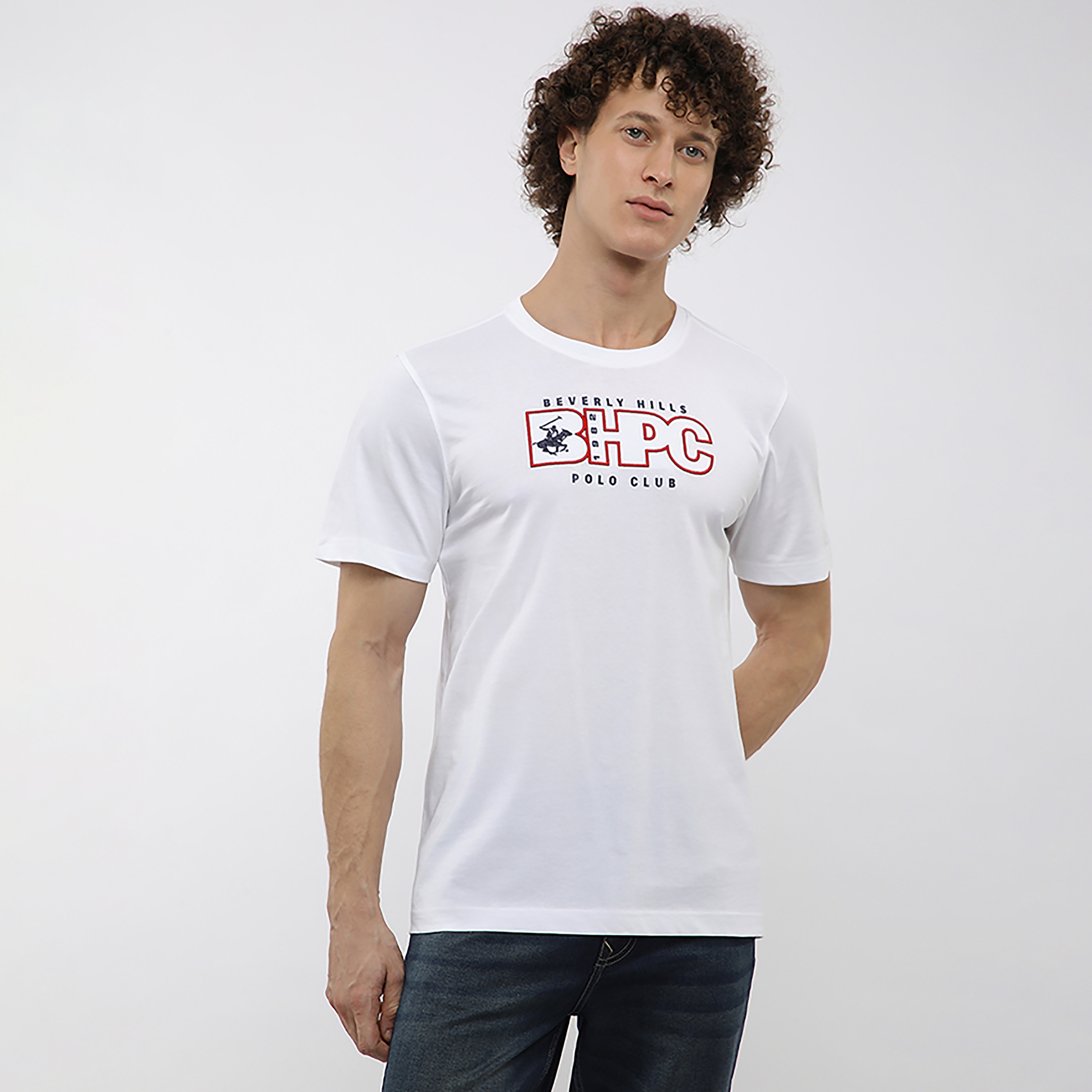تي شيرت رجالي بياقة دائرية وأكمام قصيرة وشعار مطرز من بيفرلي هيلز بولو كلوب-men-clothing-tshirtsandpolos-tshirts-image-6