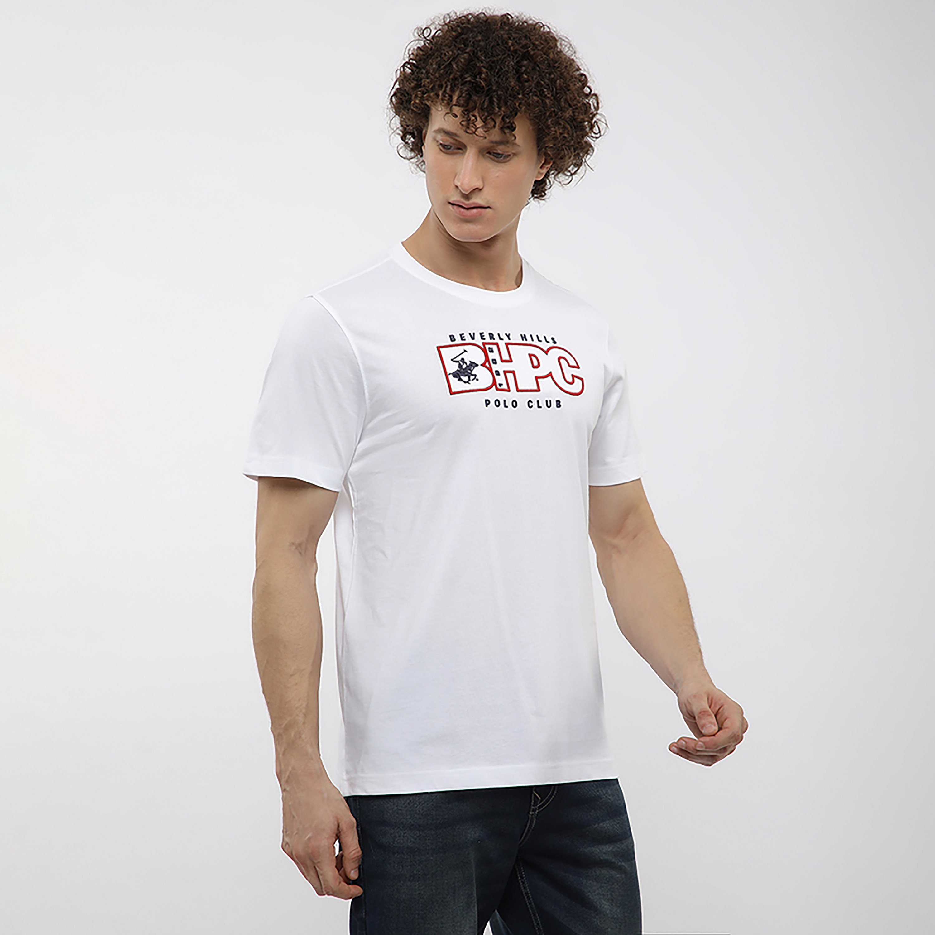 تي شيرت رجالي بياقة دائرية وأكمام قصيرة وشعار مطرز من بيفرلي هيلز بولو كلوب-men-clothing-tshirtsandpolos-tshirts-image-8
