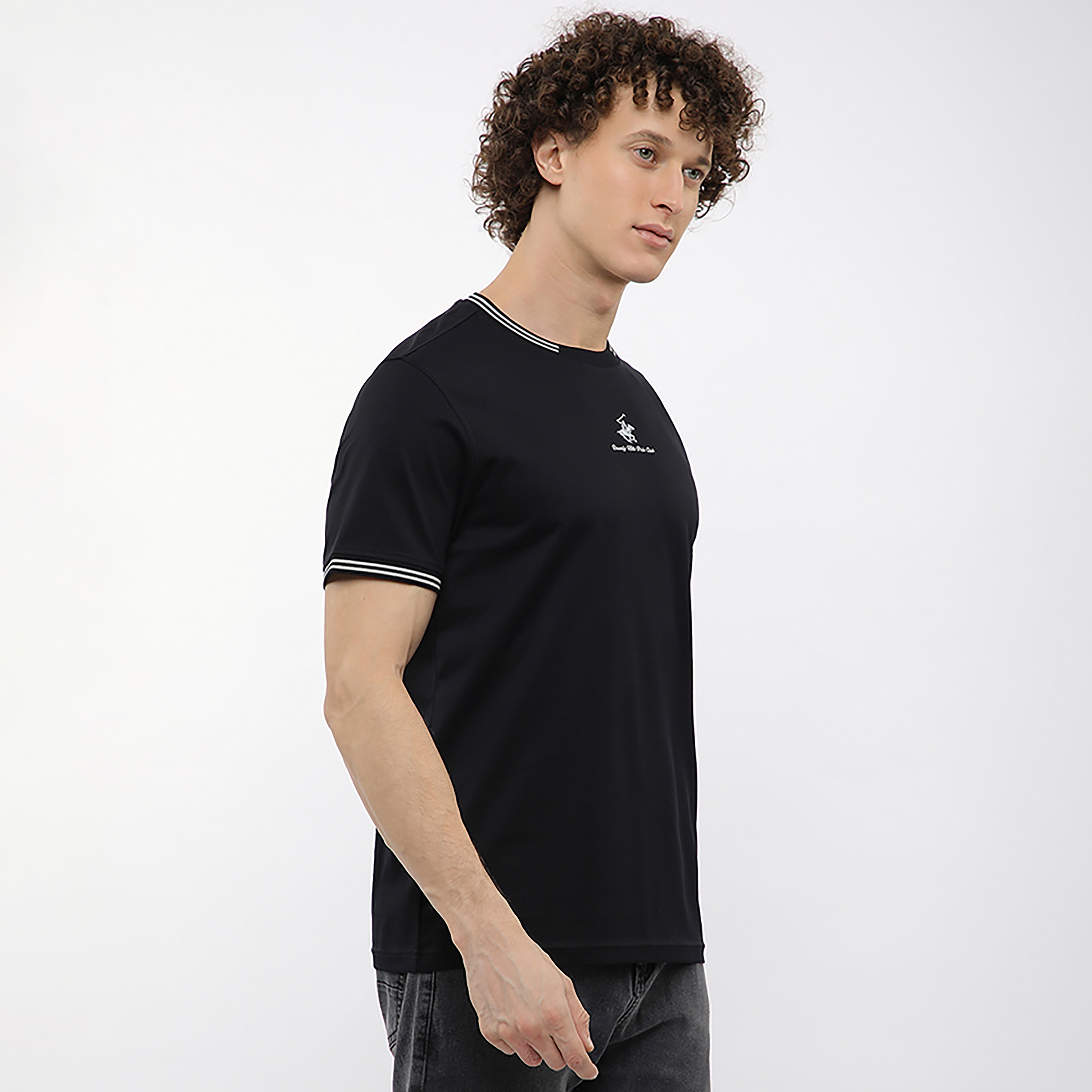 Beverly Hills Polo Club Embroidered Logo Crew Neck Short Sleeves Men's T-Shirt-men-clothing-tshirtsandpolos-tshirts-image-3