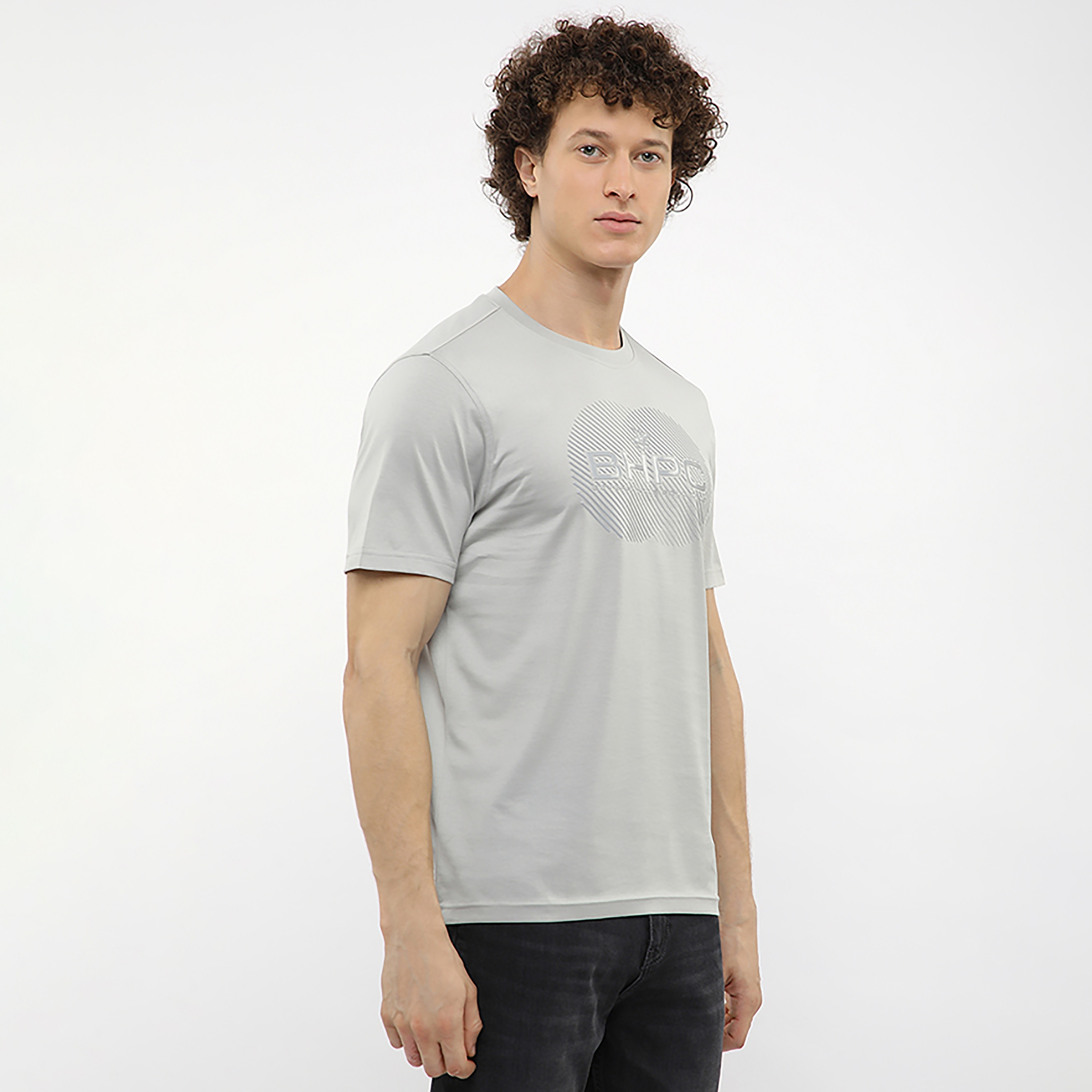 تيشيرت رجالي مطبوع بالشعار بياقة مستديرة وأكمام قصيرة من بيفرلي هيلز بولو كلوب-men-clothing-tshirtsandpolos-tshirts-image-3