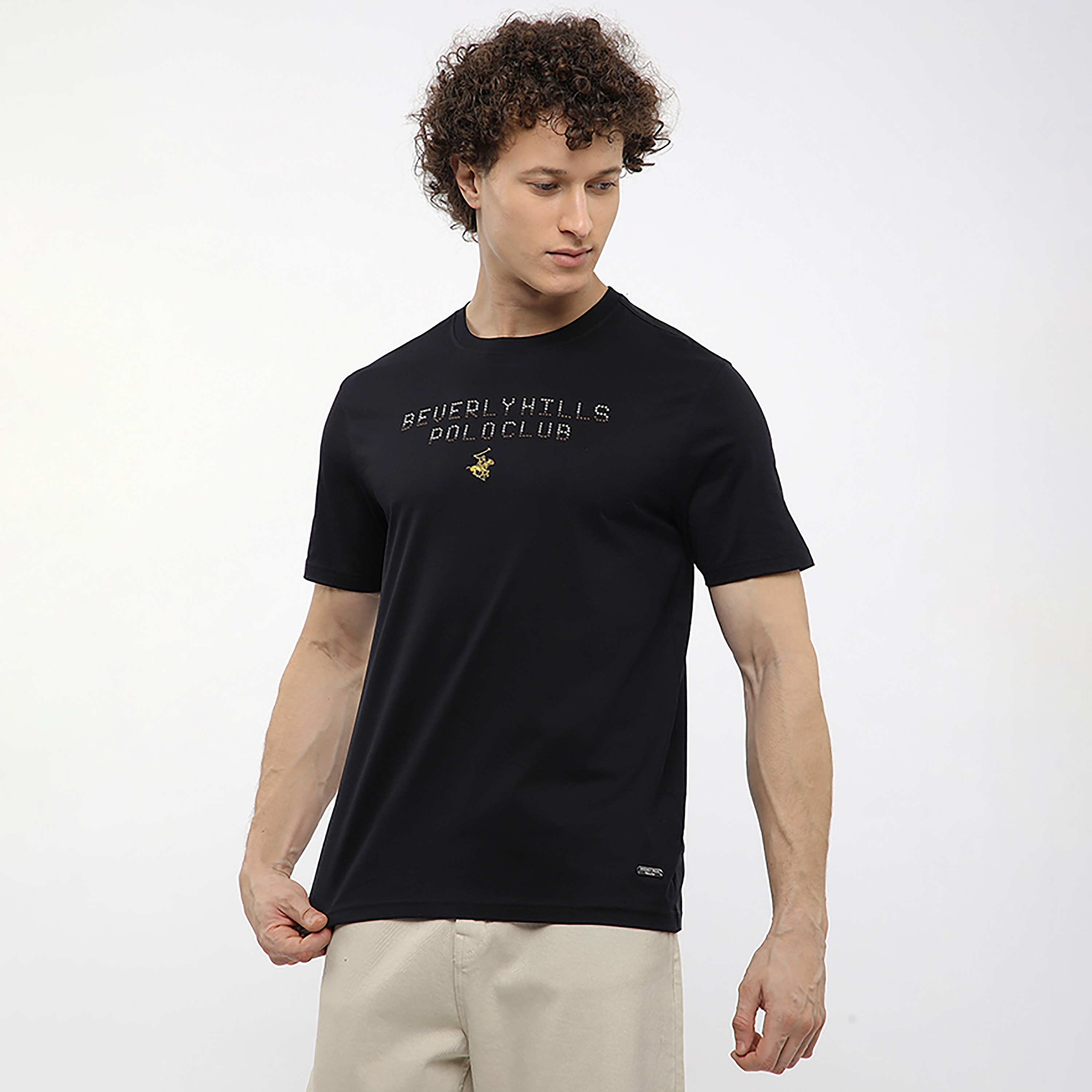 تيشيرت رجالي بشعار مُزيّن بياقة مستديرة وأكمام قصيرة من بيفرلي هيلز بولو كلوب-men-clothing-tshirtsandpolos-tshirts-image-2